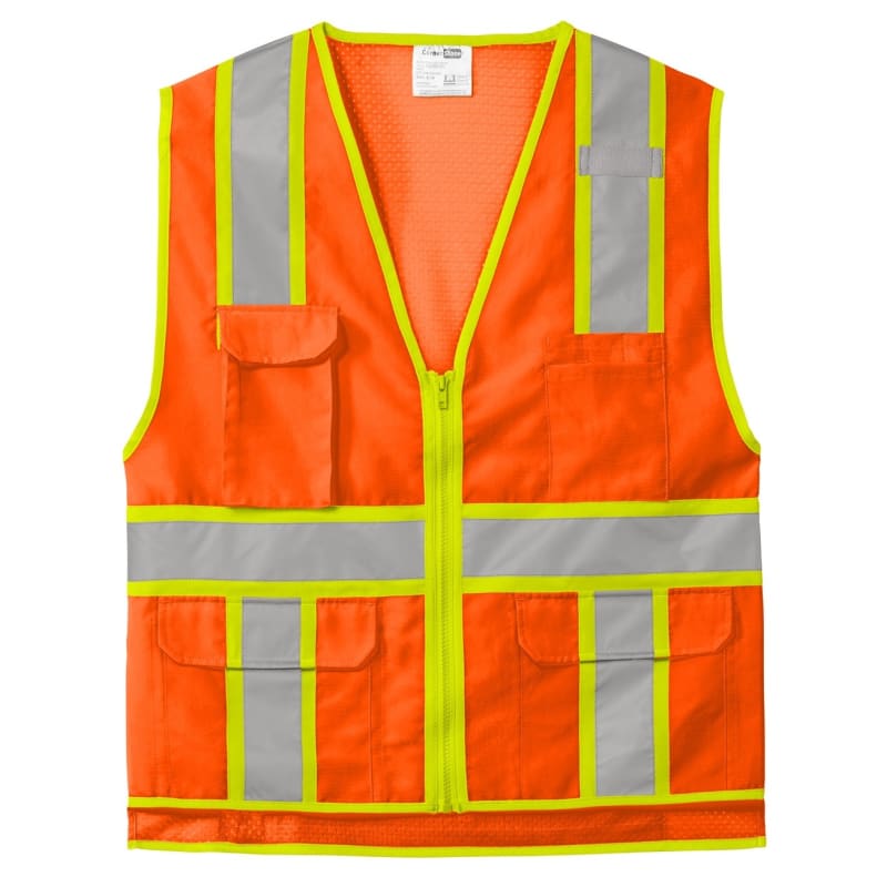 CornerStone ANSI 107 Class 2 Surveyor Zippered Two-Tone Vest. 6