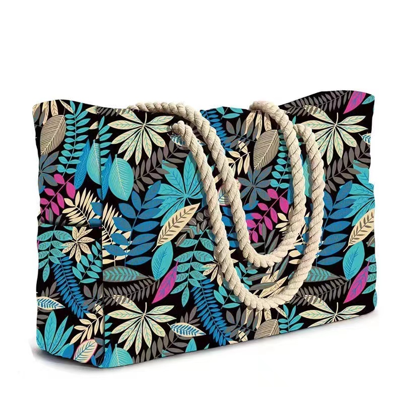 Polyester Stylish Canvas Beach Tote 7