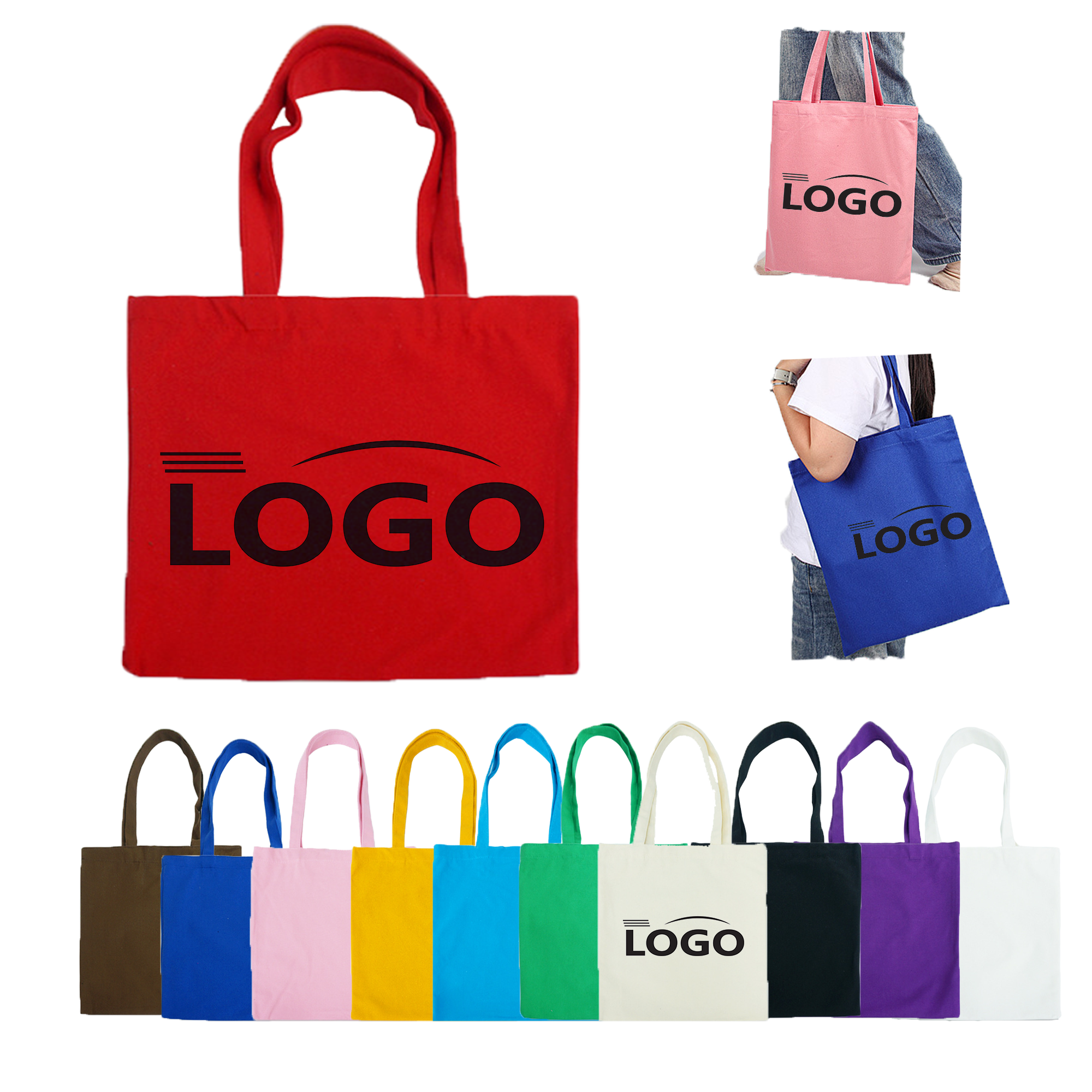 Eco Friendly Shopping Canvas Tote Bag, custom tote bag with logo imprint 2