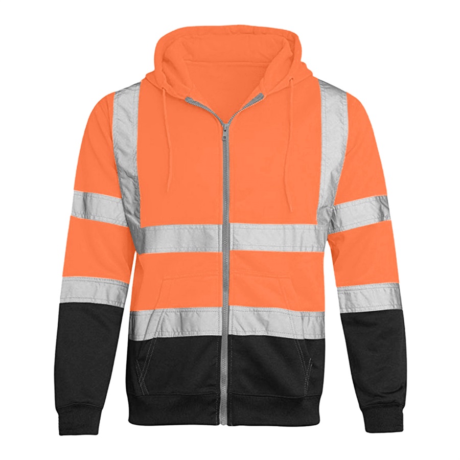 VISIPRO Reflective Colorblock Safety Full-Zip Hoodie - 280G 28