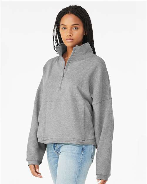 Women's Sponge Fleece Half Zip Pullover - 3953 3