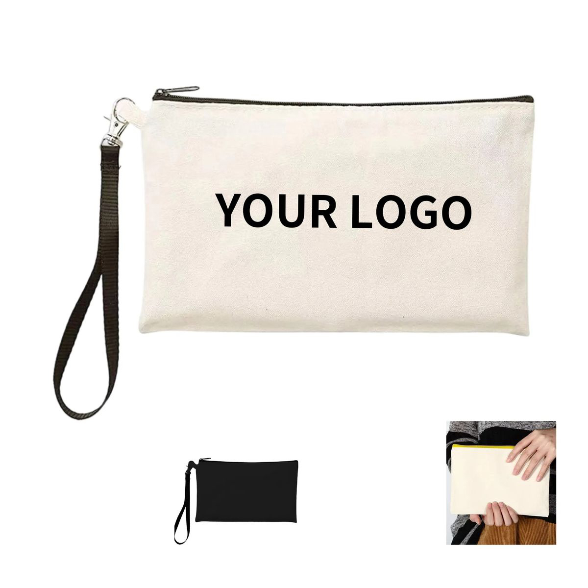 Stylish Canvas Zipper Bag for Students and Artists 1
