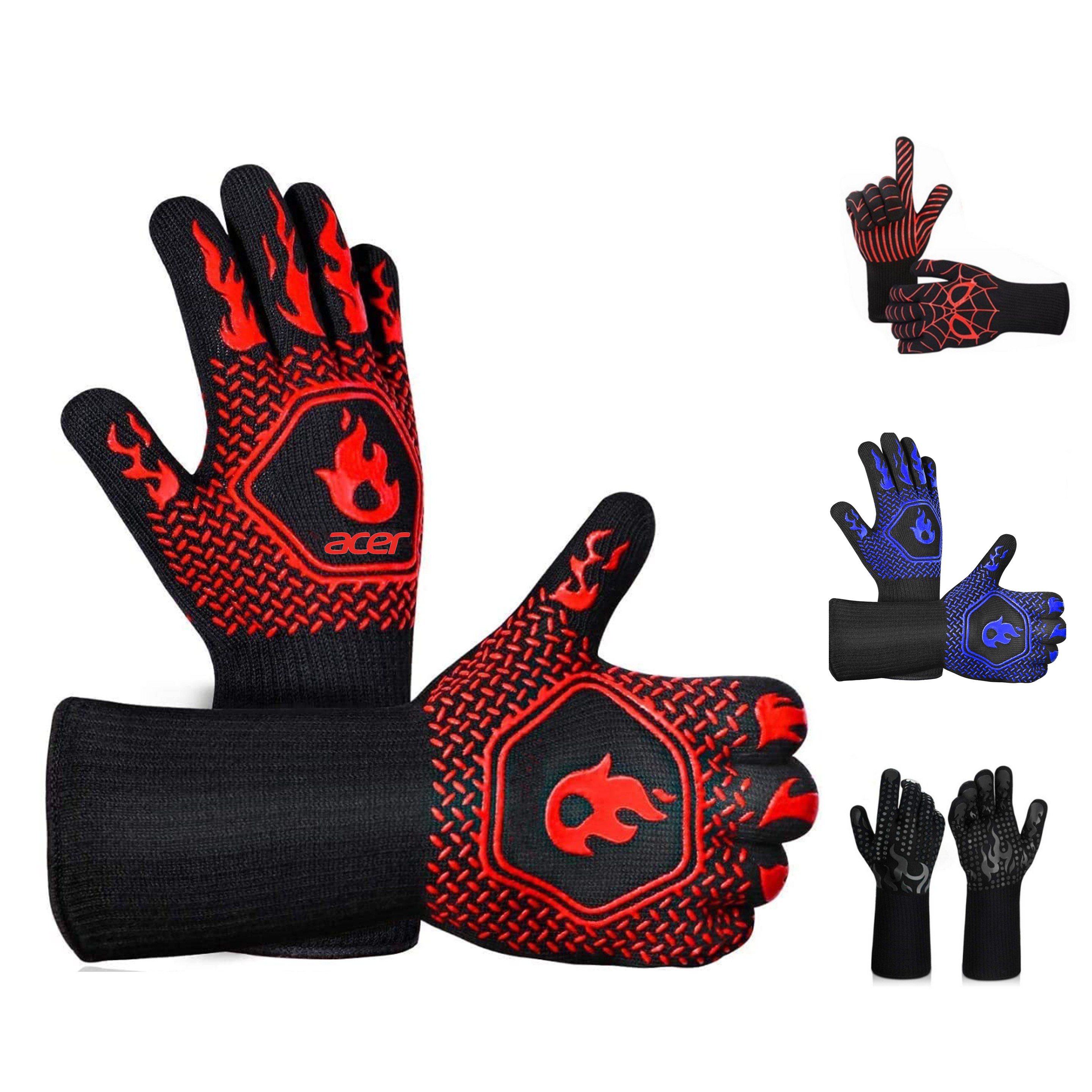 BBQ Heat Resistant Grilling Glove 1 Pair 9