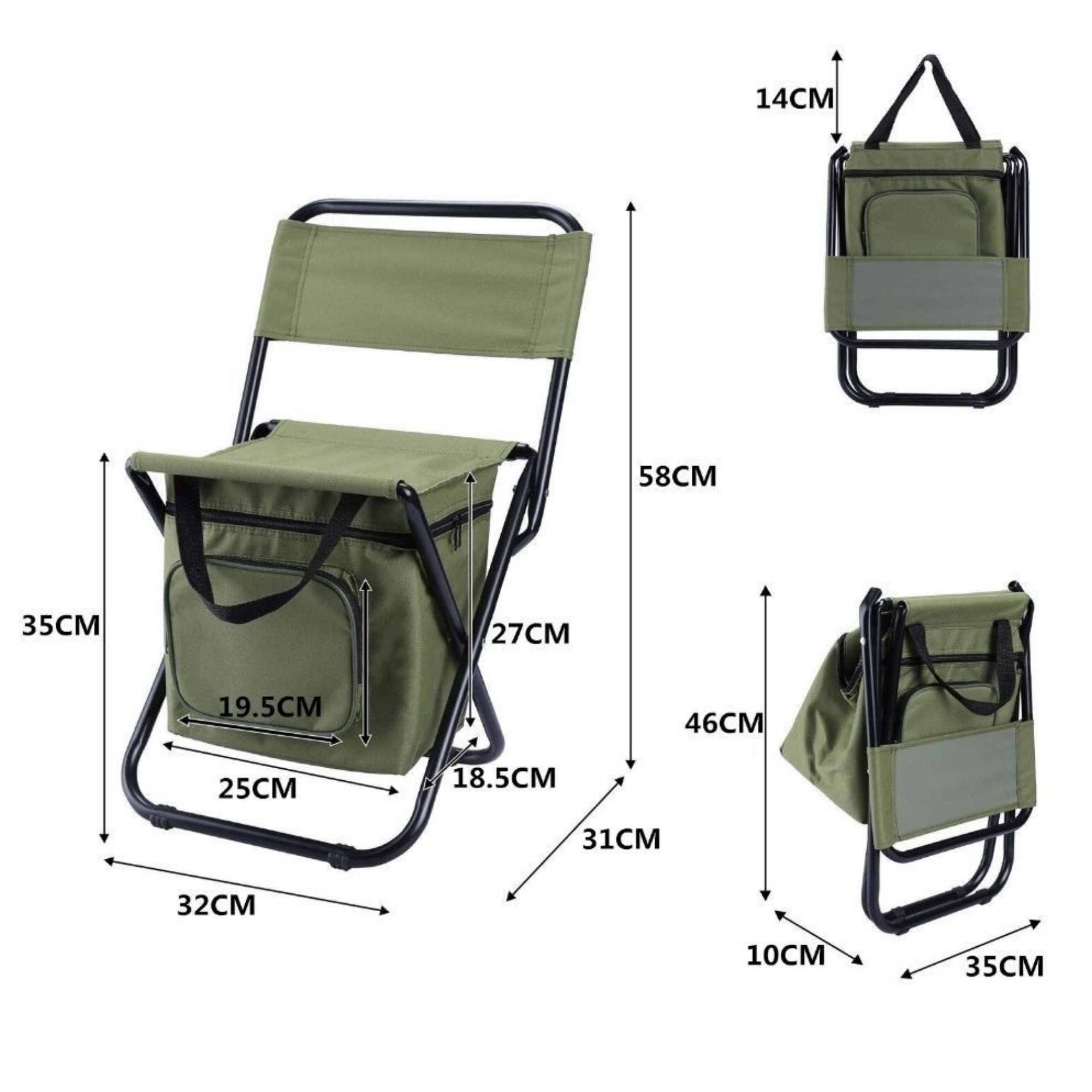 Foldable Camping Chair With Cooler Bag 5
