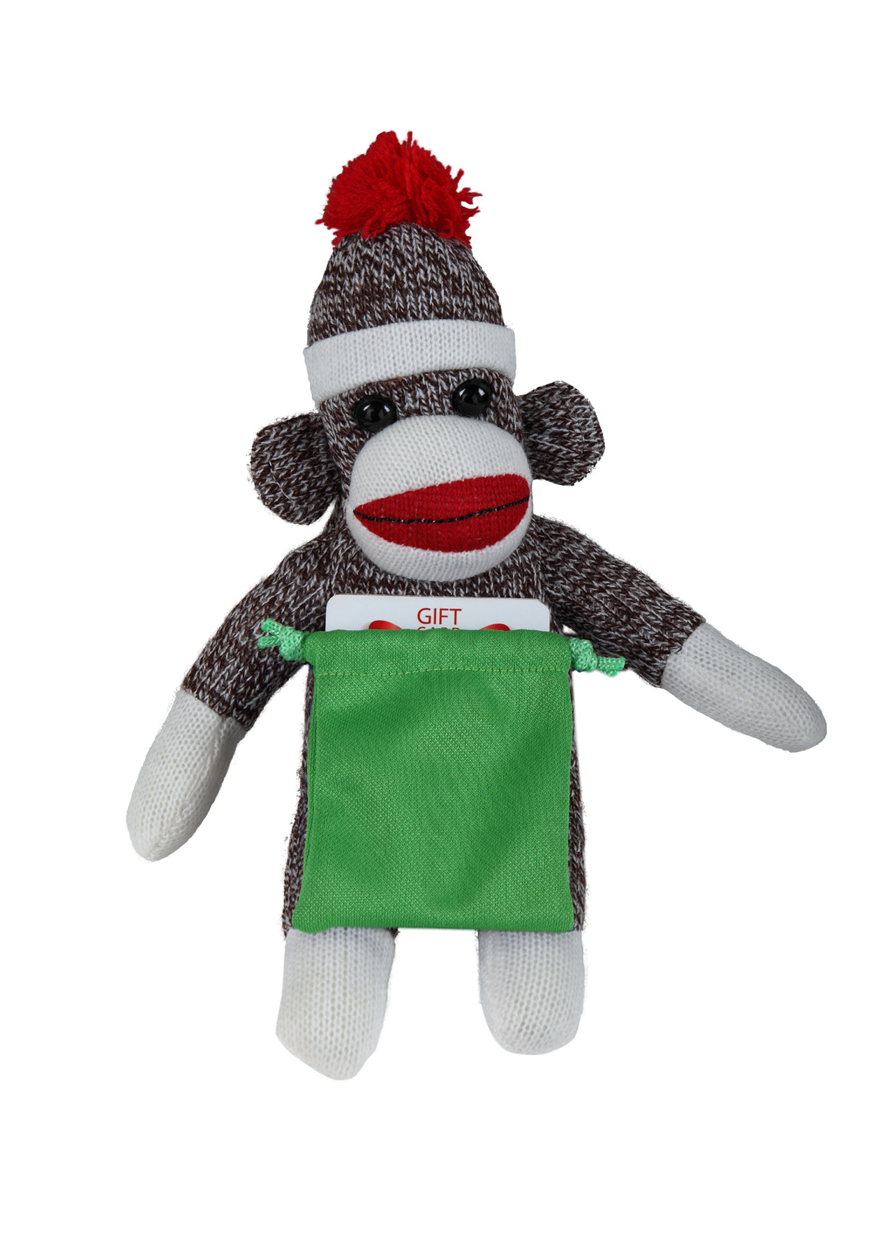 soft plush Original Sock Monkey with gift card sack 5
