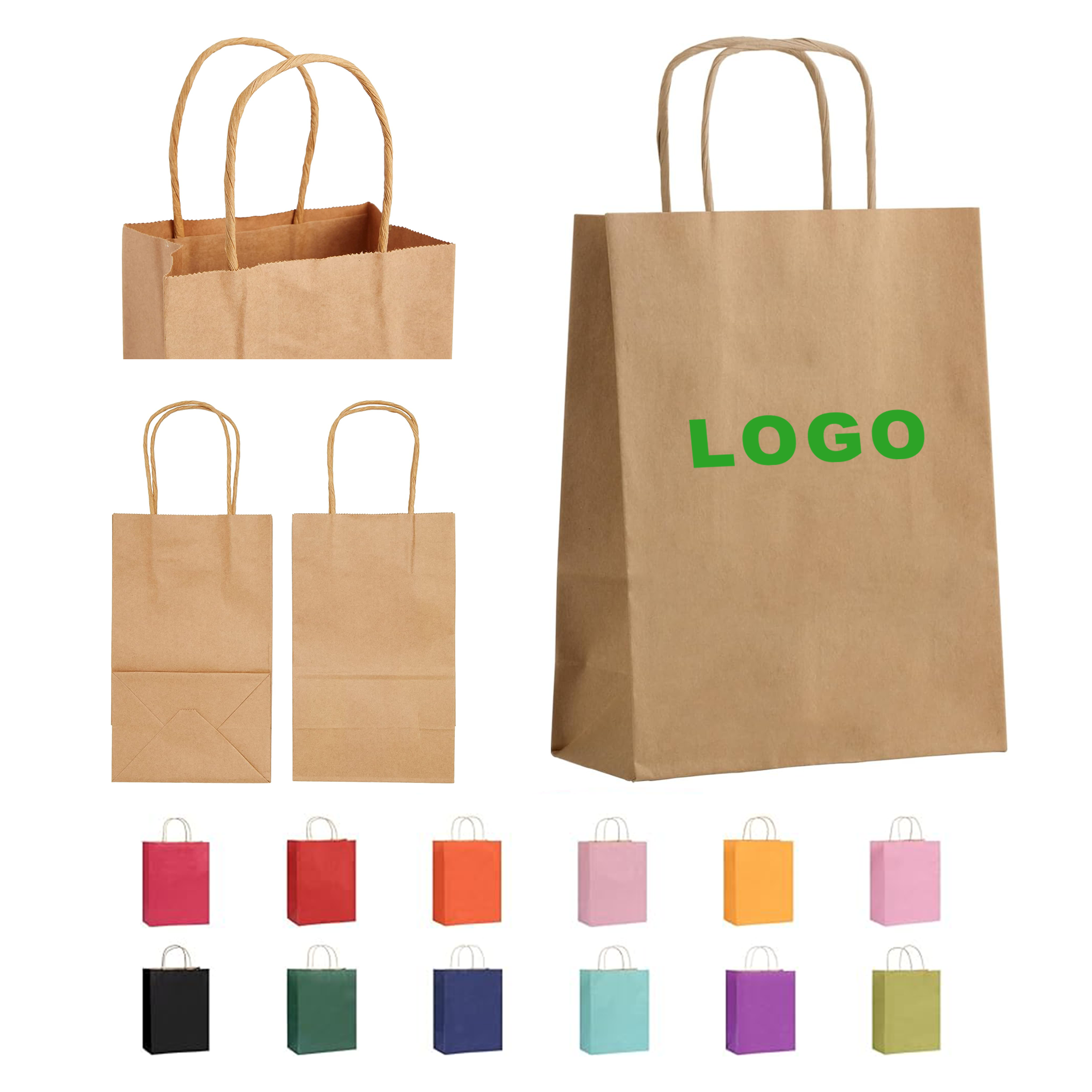 Colorful Shopping Gift Kraft Paper Bag 2