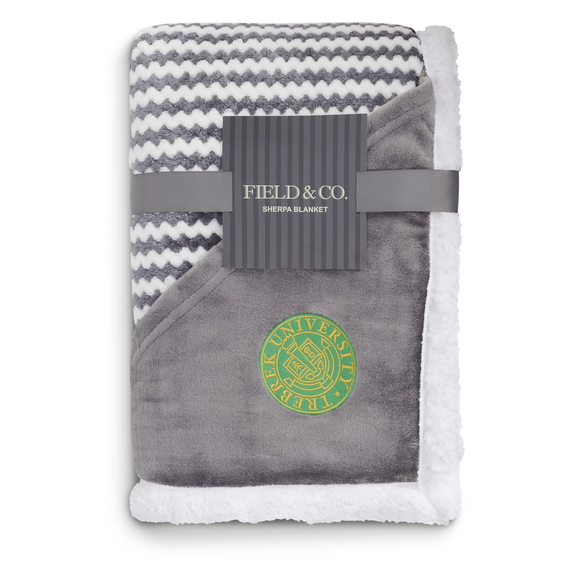 Field & Co.® Chevron Striped Sherpa Blanket 61