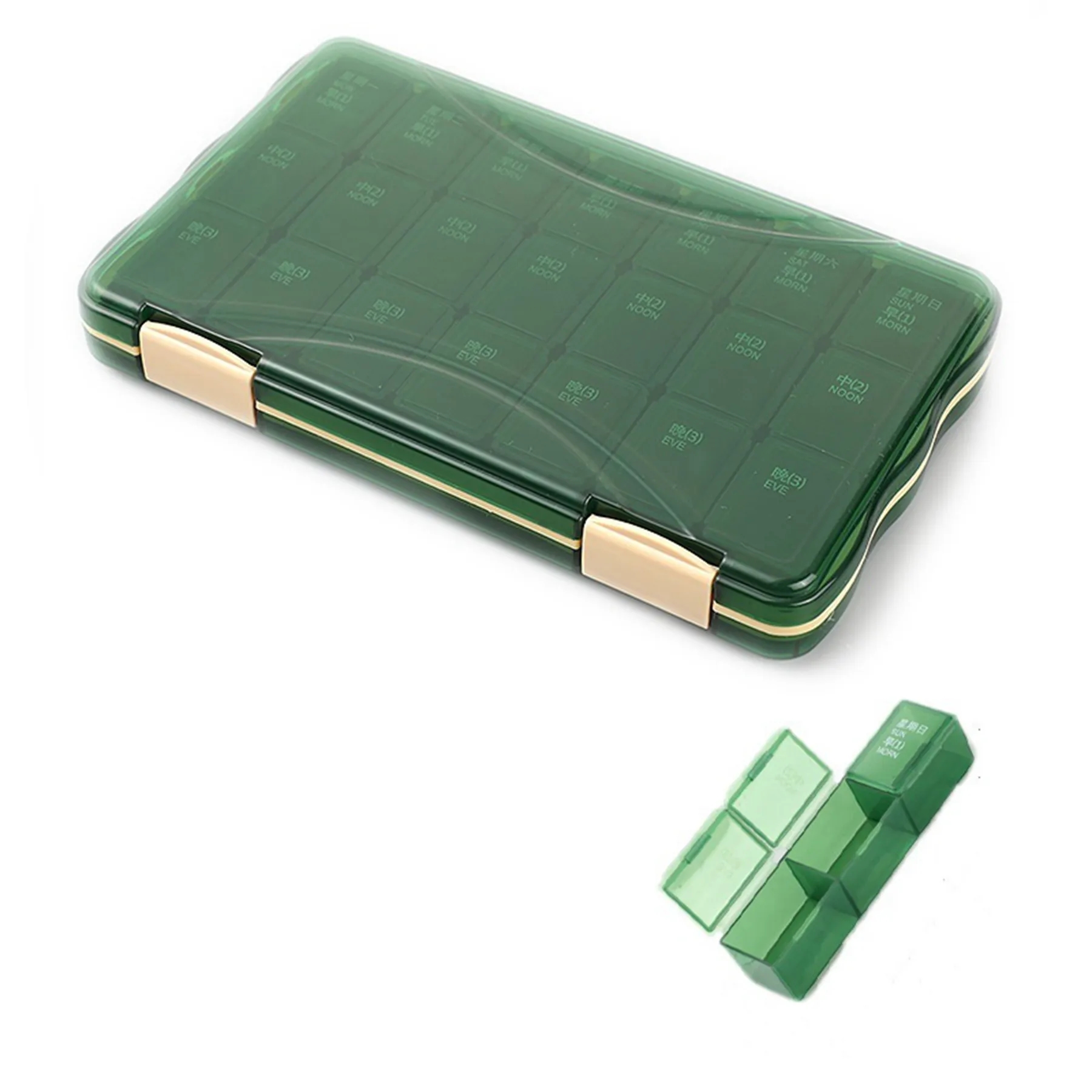 21 Grid Detachable Weekly Medicine Pill Box 2