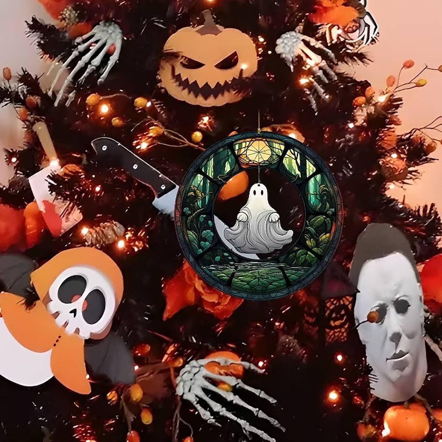 Creative Swing Ghost Ornament for Halloween Scene Adornment 5