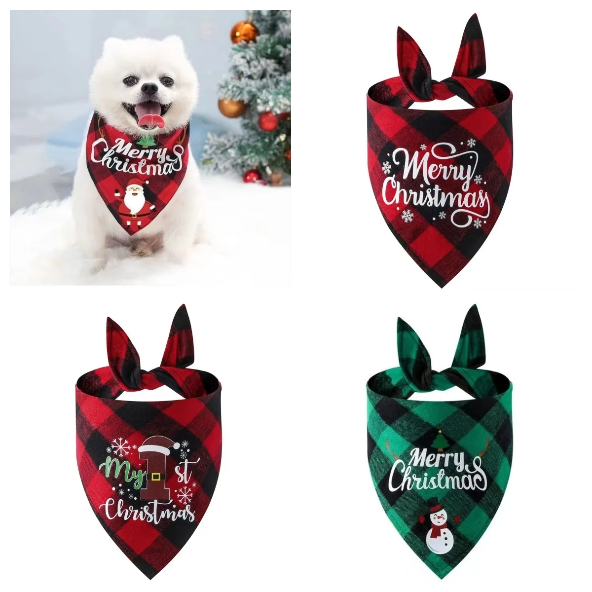 Christmas pet scarf 7