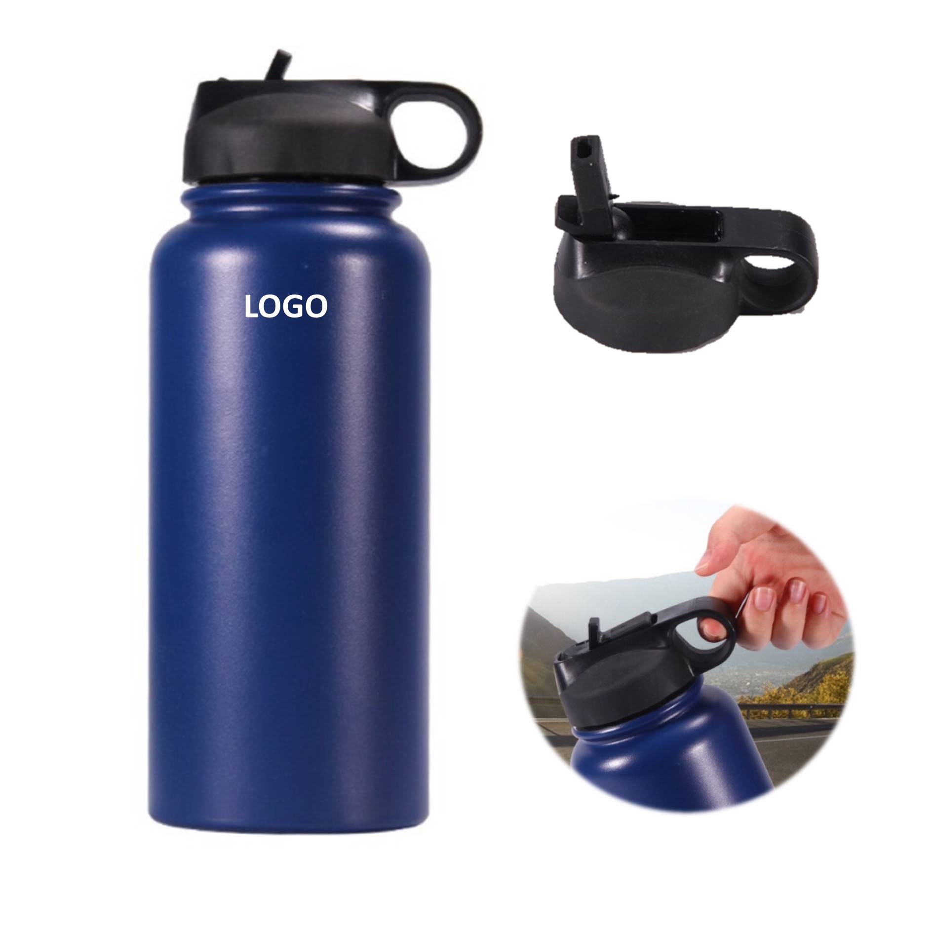 Portable 32 Oz. Sport Tumbler With Straw Outdoor 1
