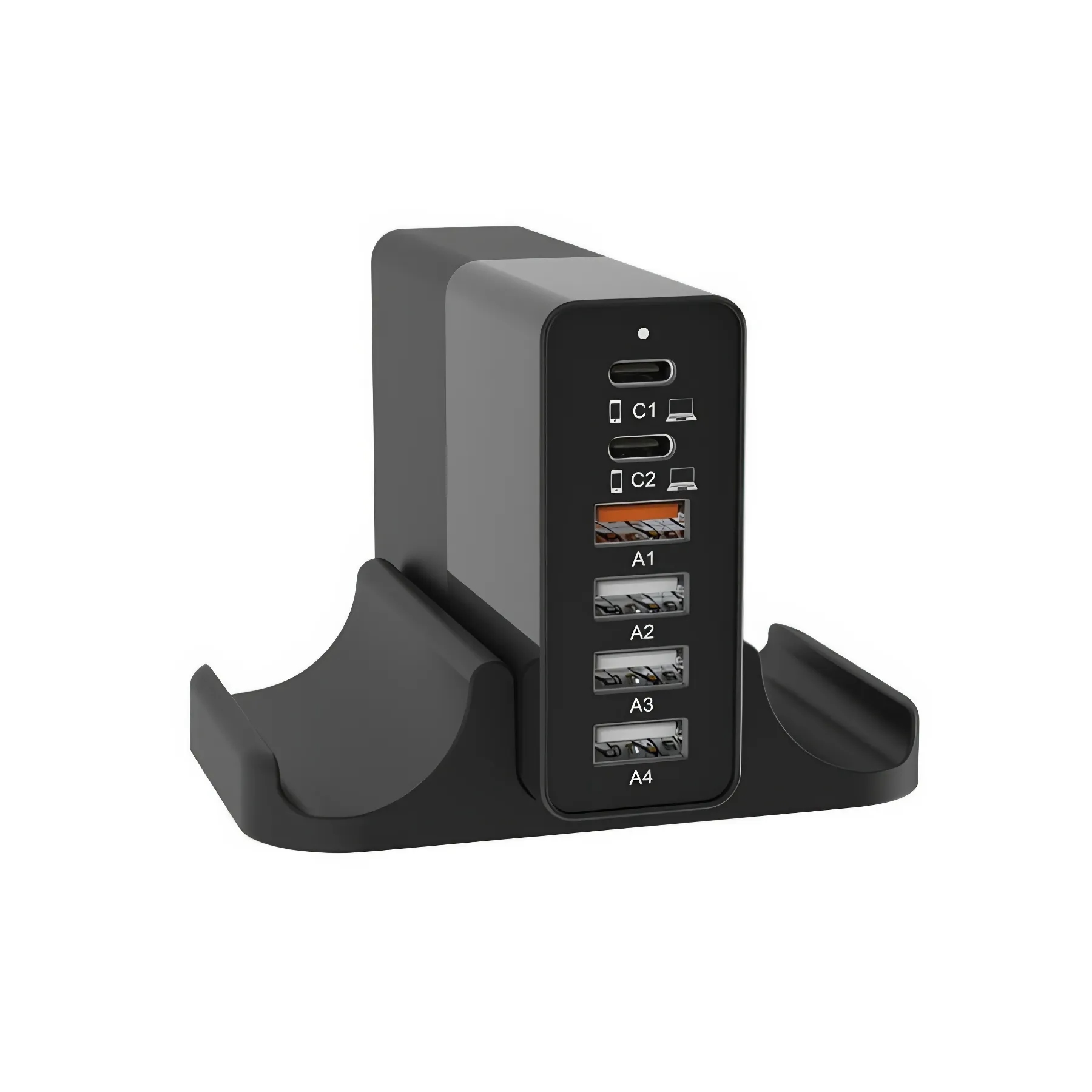 4-Port Travel Usb Charger Phone Stand 4