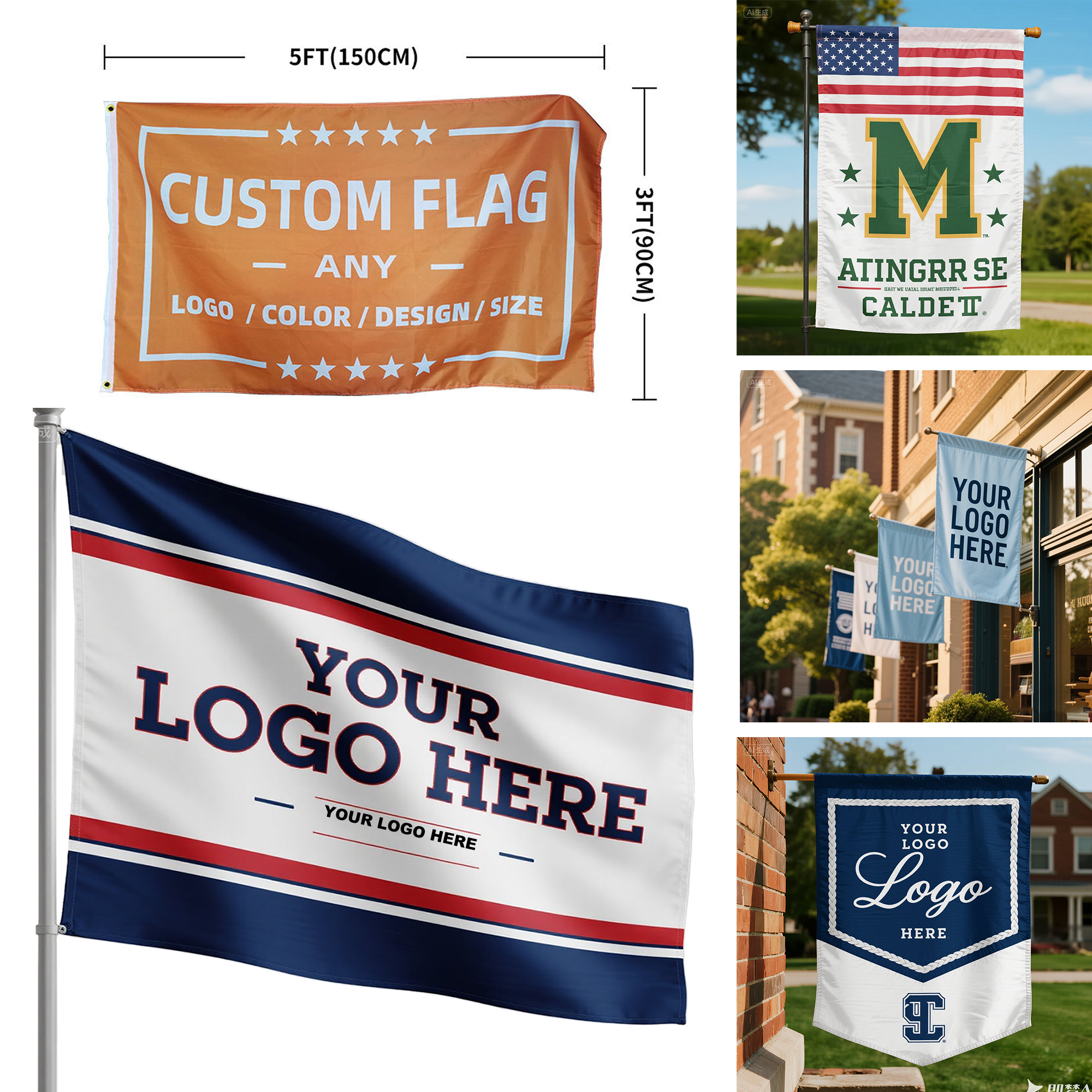 3' x5' Custom Flag Garden Banner 2