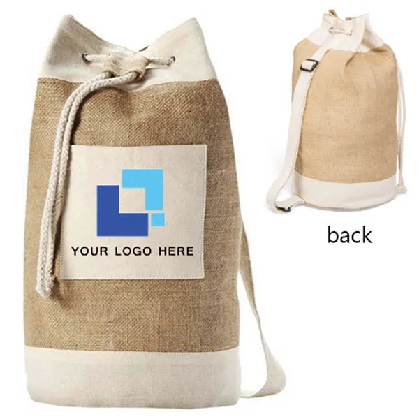 Custom Jute Cotton Duffel Bag 3