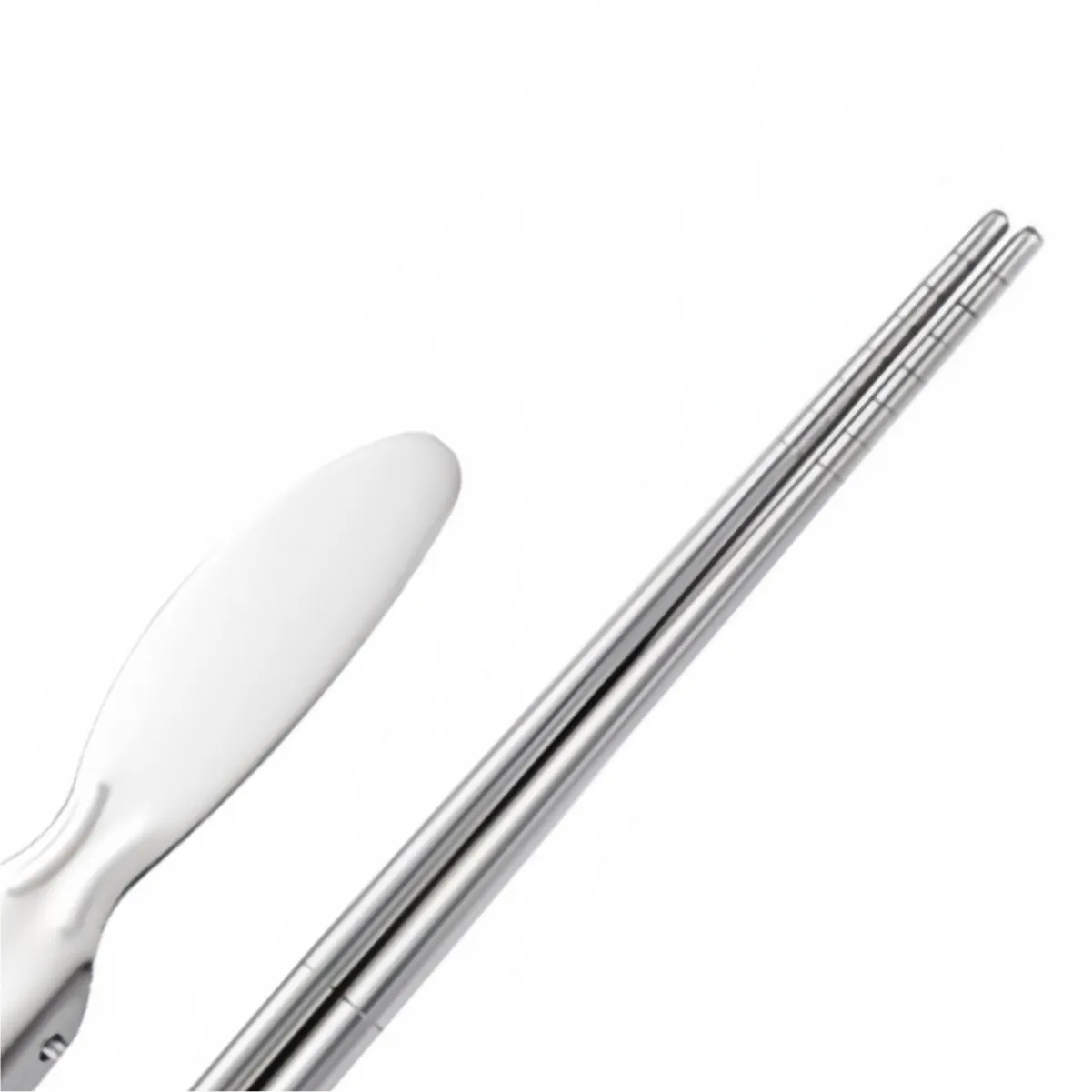 3-Piece Folding Camping Cutlery Utensil Set With Pouch 4