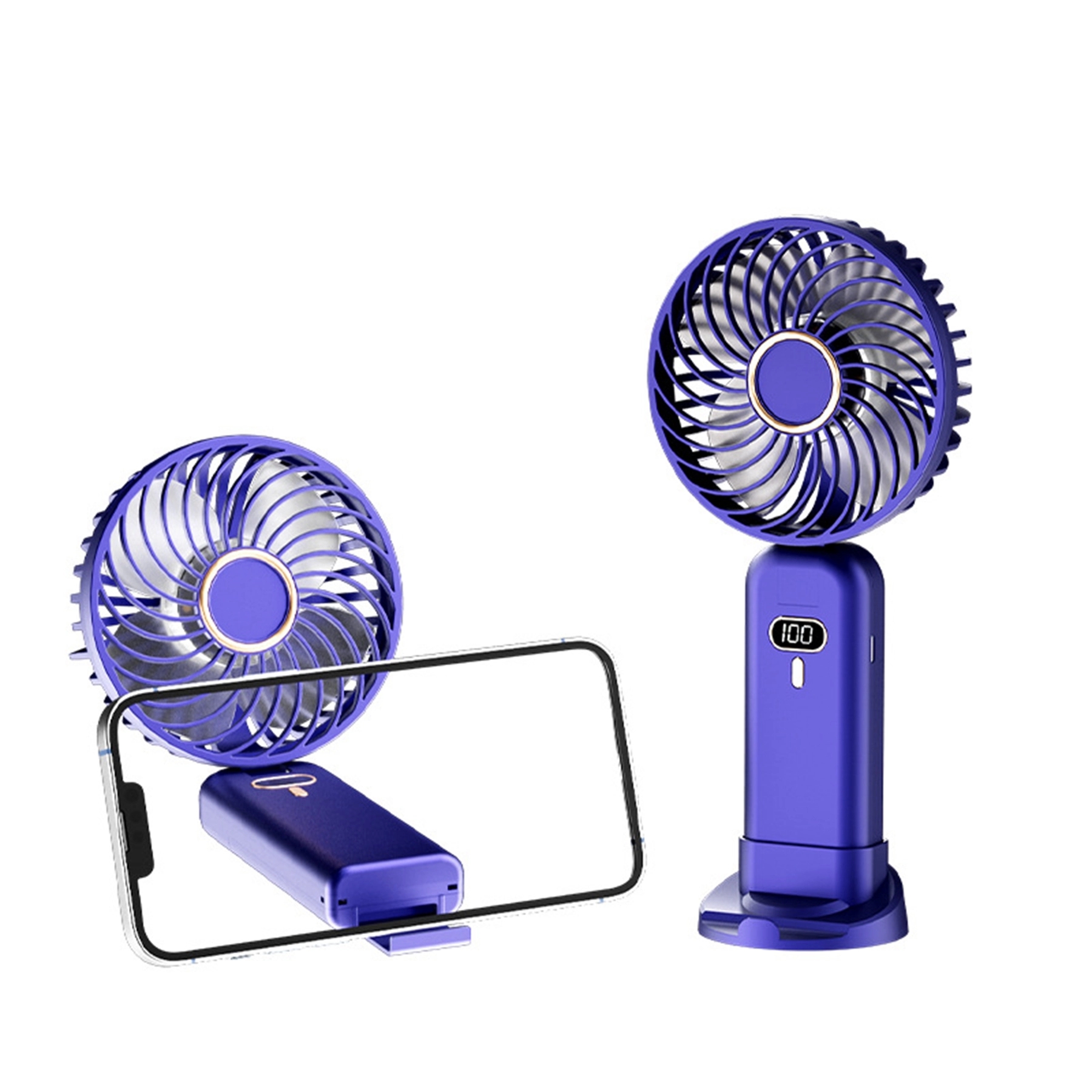 3000 mAh Folding Stand Fan with Digital Display 2