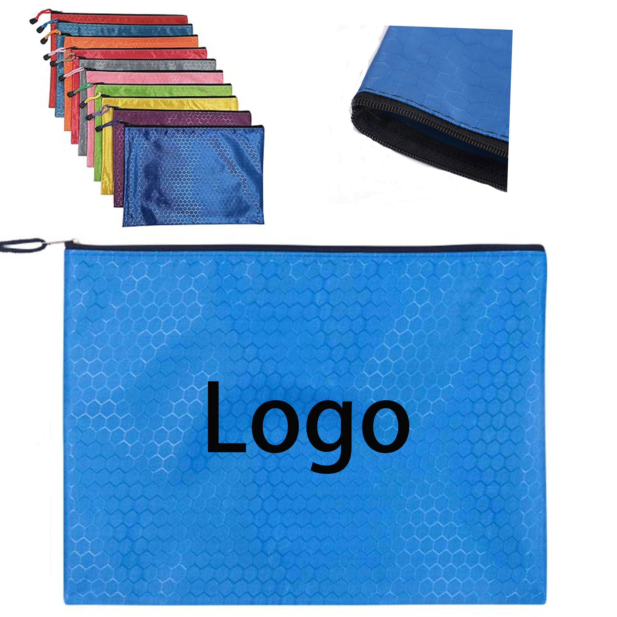 Colorful Zippered Pouch Set With Logo Area 4