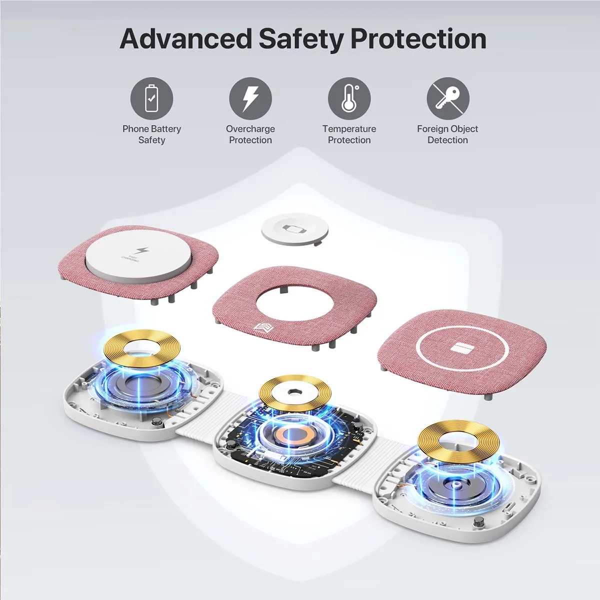 3 In 1 Cloth Multi-functional Magnetic Wireless Chargers 7