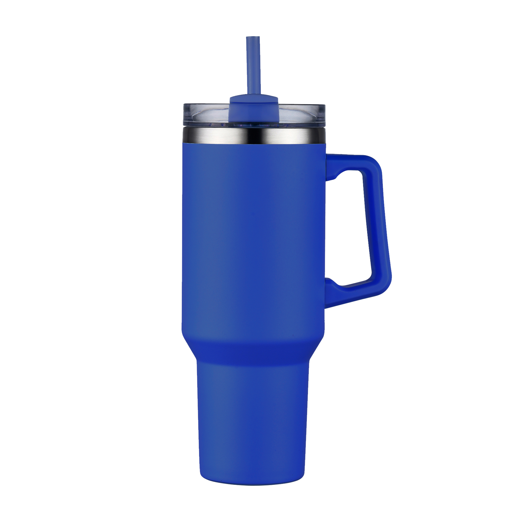 40 oz. PP Inner Double Wall Insulated Travel Handle Mug w/Straw & Twist Closure Lid 4