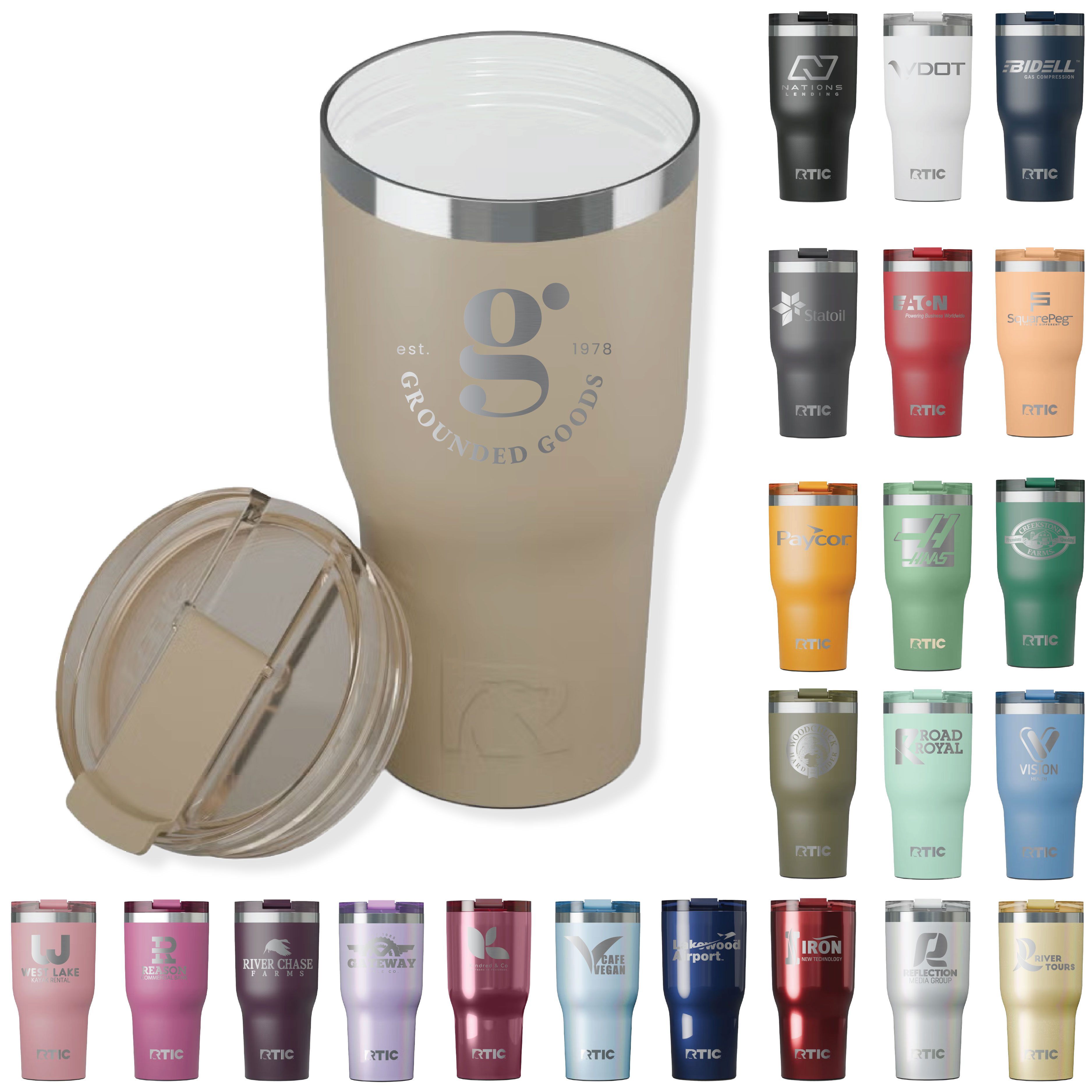 RTIC 30oz Ceramic Lined Stainless Steel Tumbler 67