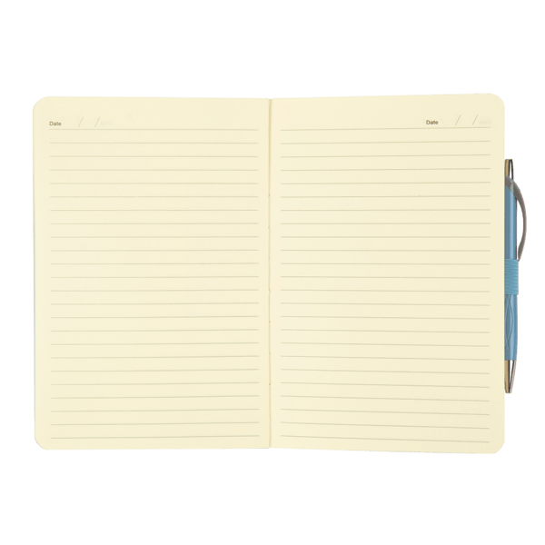 Crosshatch PU Notebook With Pen 15