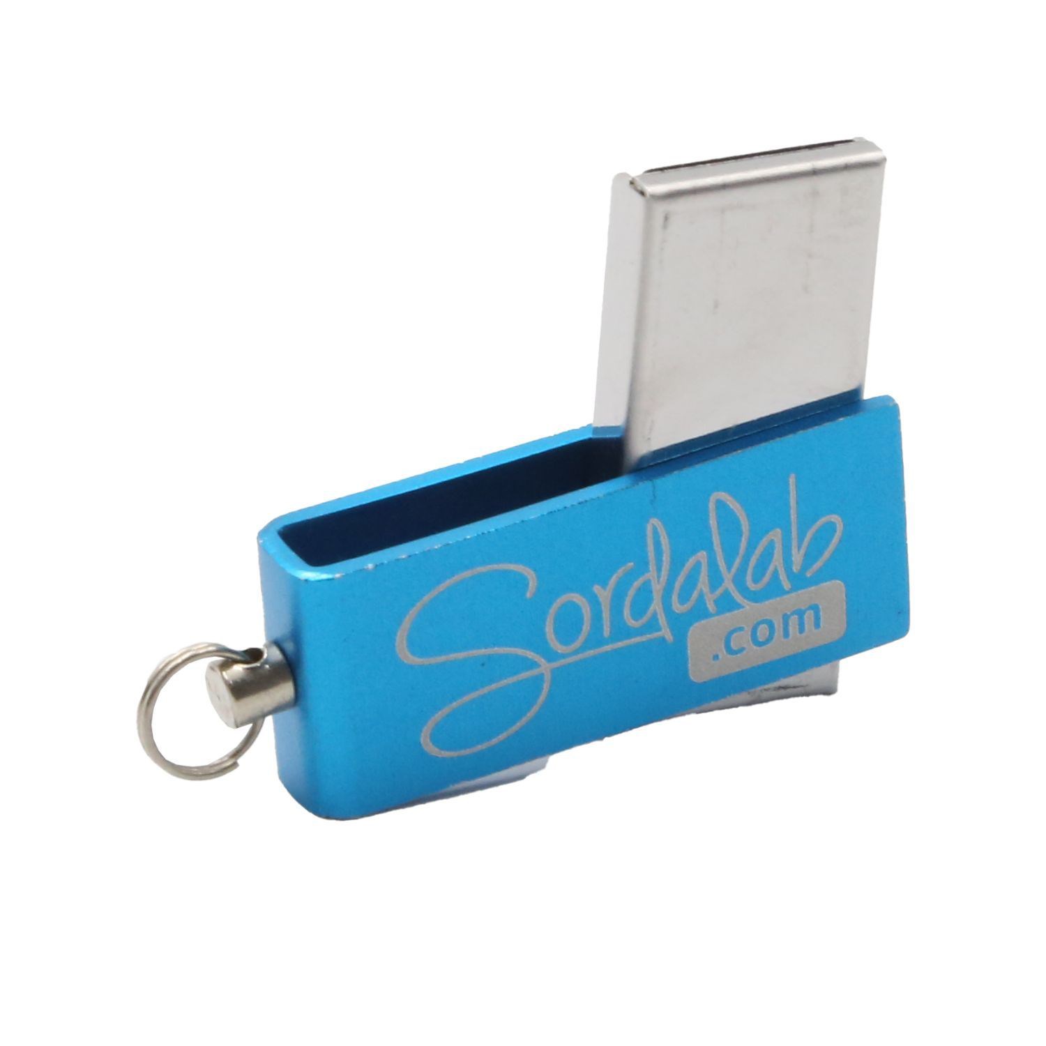 Swivel Metal Mini USB Drive with Chain 4