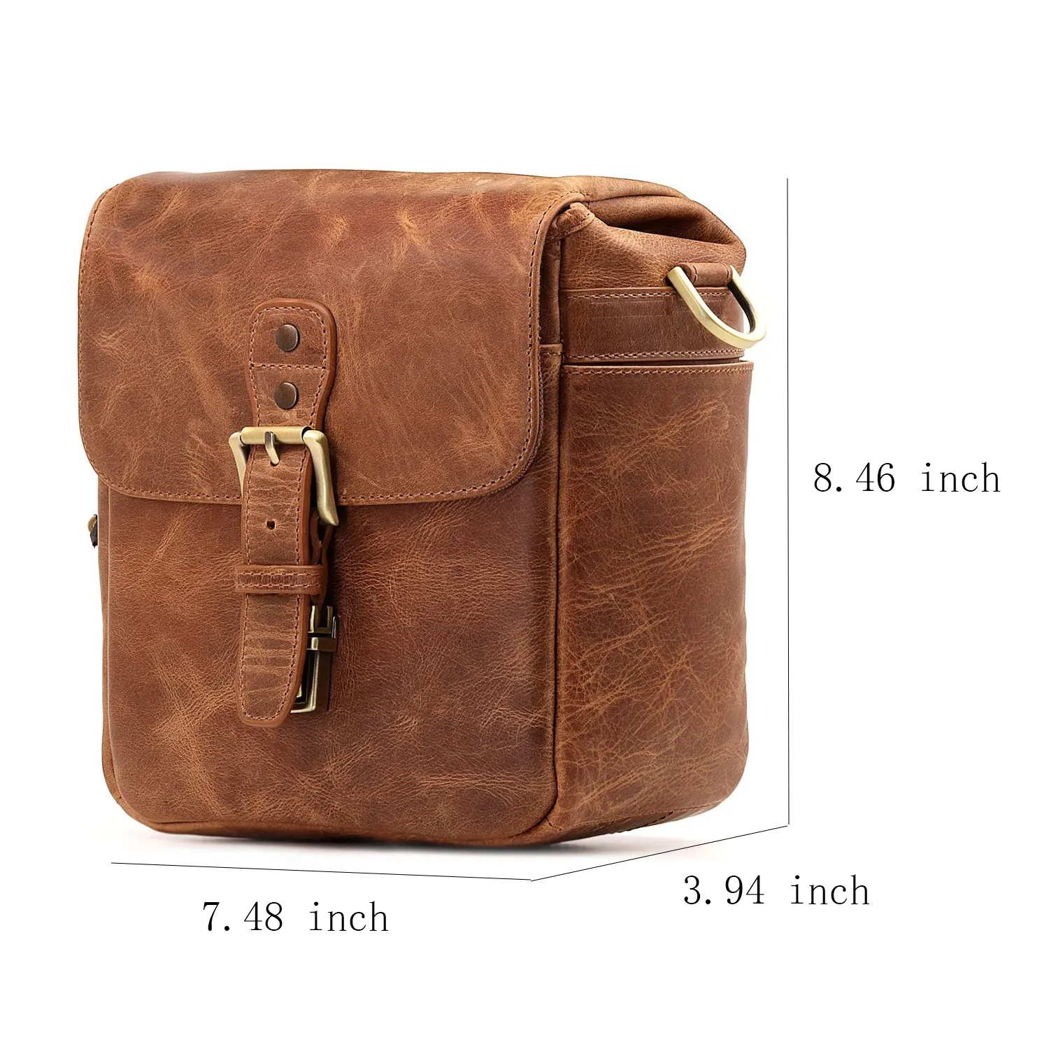 Leather Camera Messenger Bag for Mirrorless 6