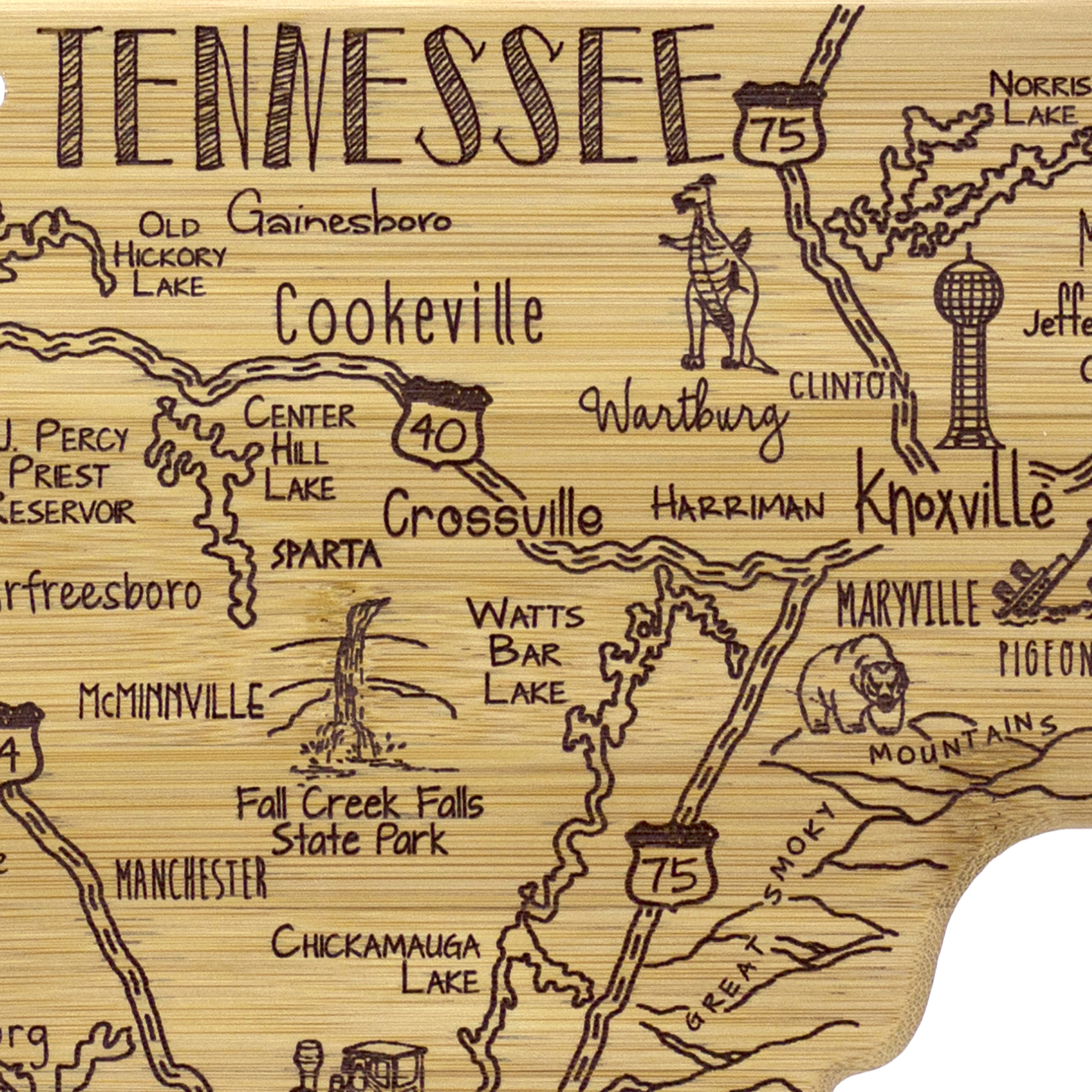 Destination Tennessee Cutting & Serving Board 10