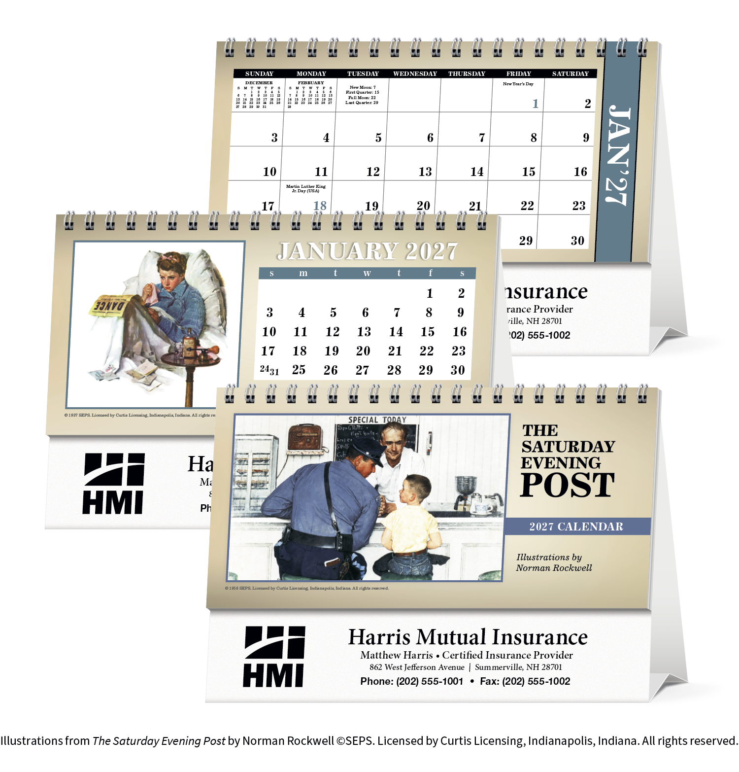 Triumph® Calendars The Saturday Evening Post Illustrations by Norman Rockwell Desk Calendar 61