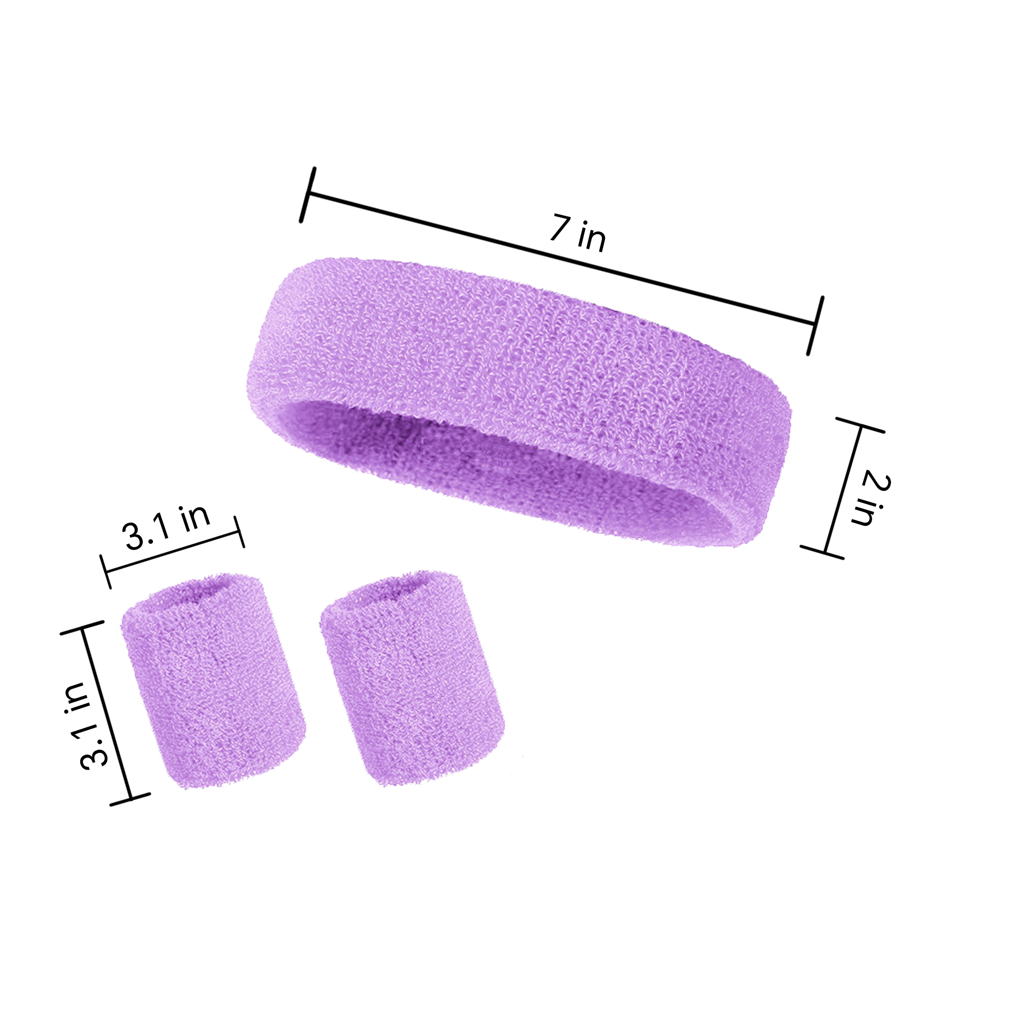 3 Pieces Sweatband Set Sports Headband Wristband Set 17