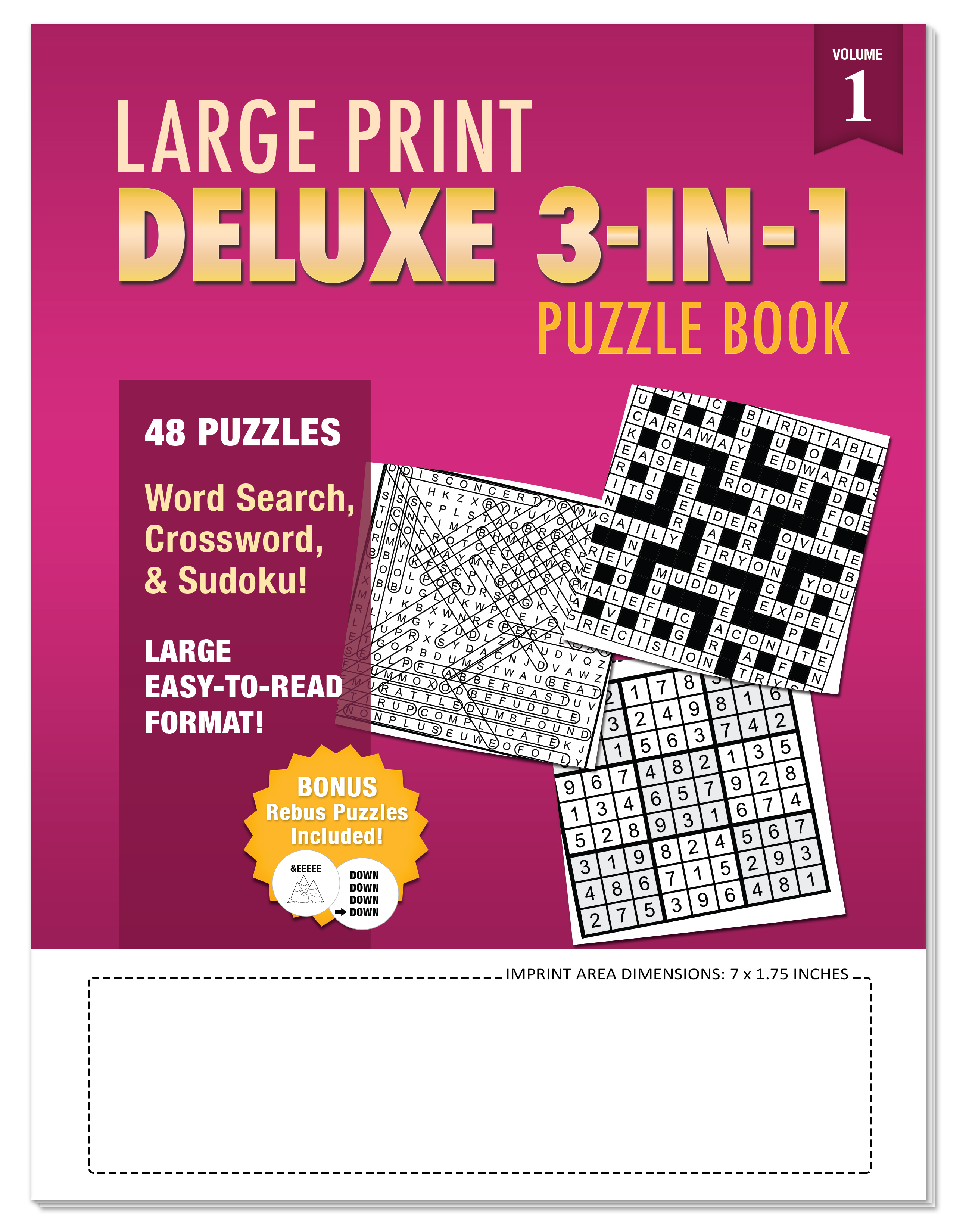 PUZZLE BOOK - Deluxe Large Print 3-in-1 Puzzle Book 5