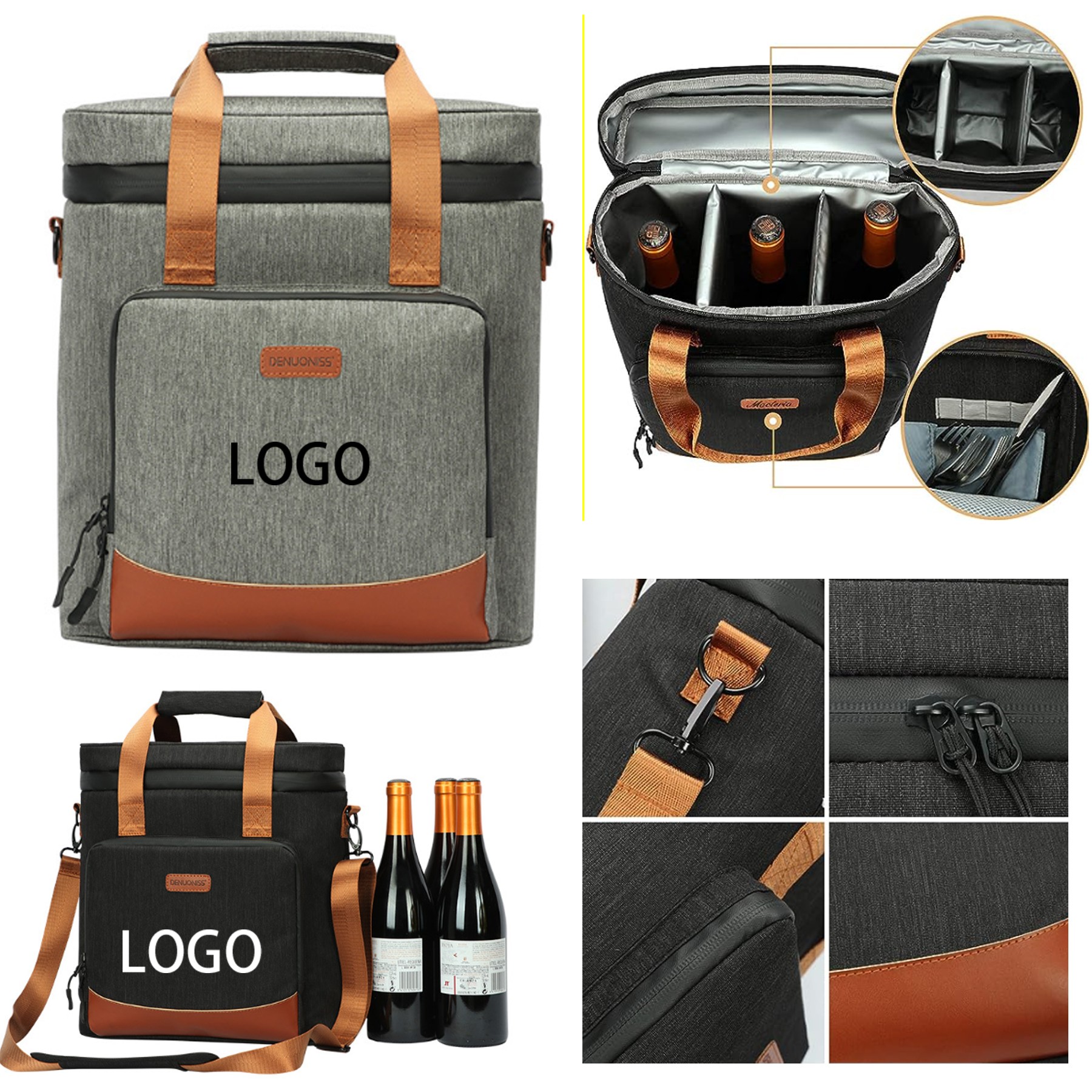 3 Bottle Wine Tote Carrier