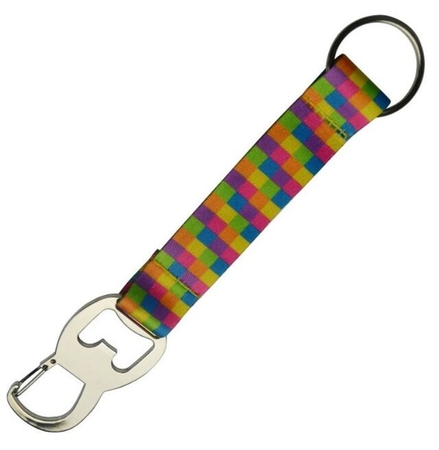 Sublimated Short Lanyards with Bottle Openers/Carabiner 2