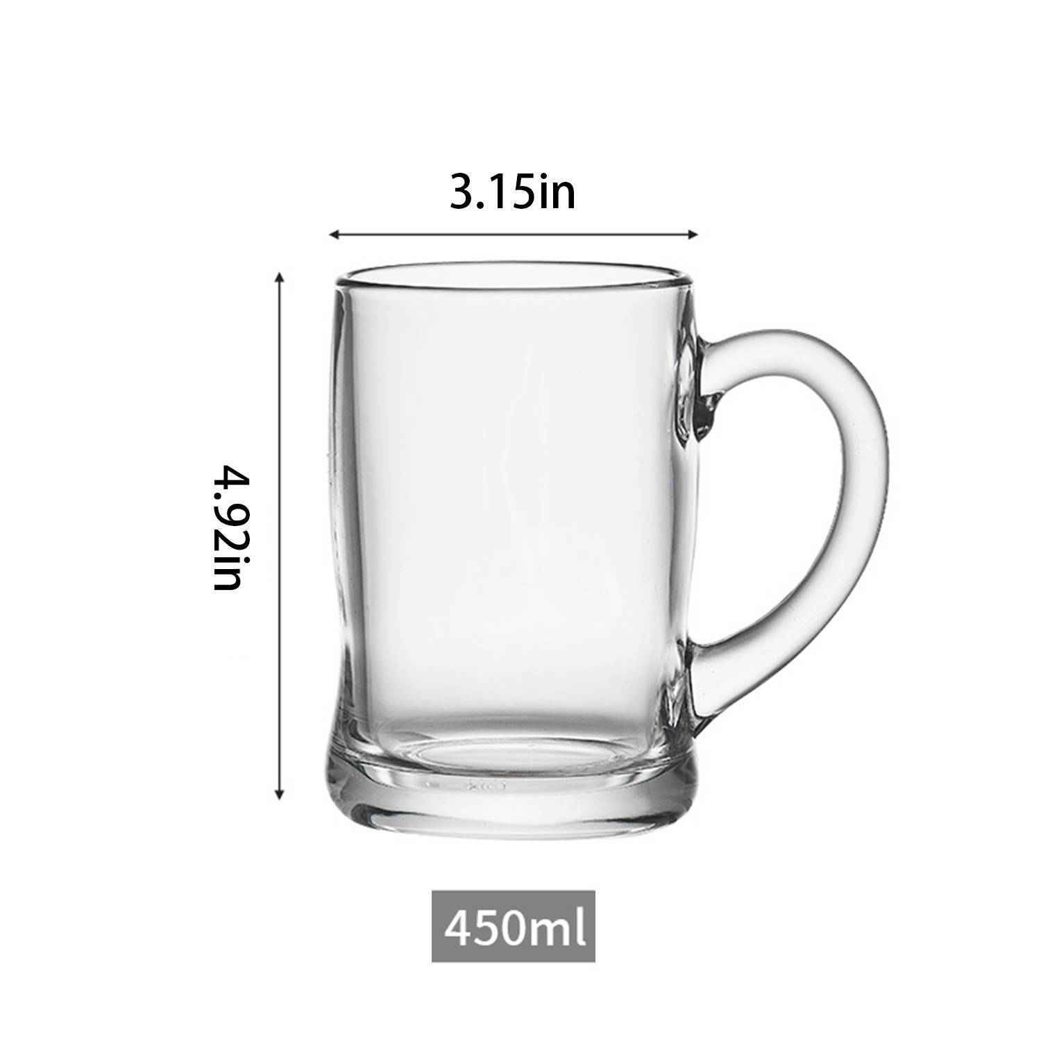 Thickened Heat Resistant Glass Cup with Handle 4