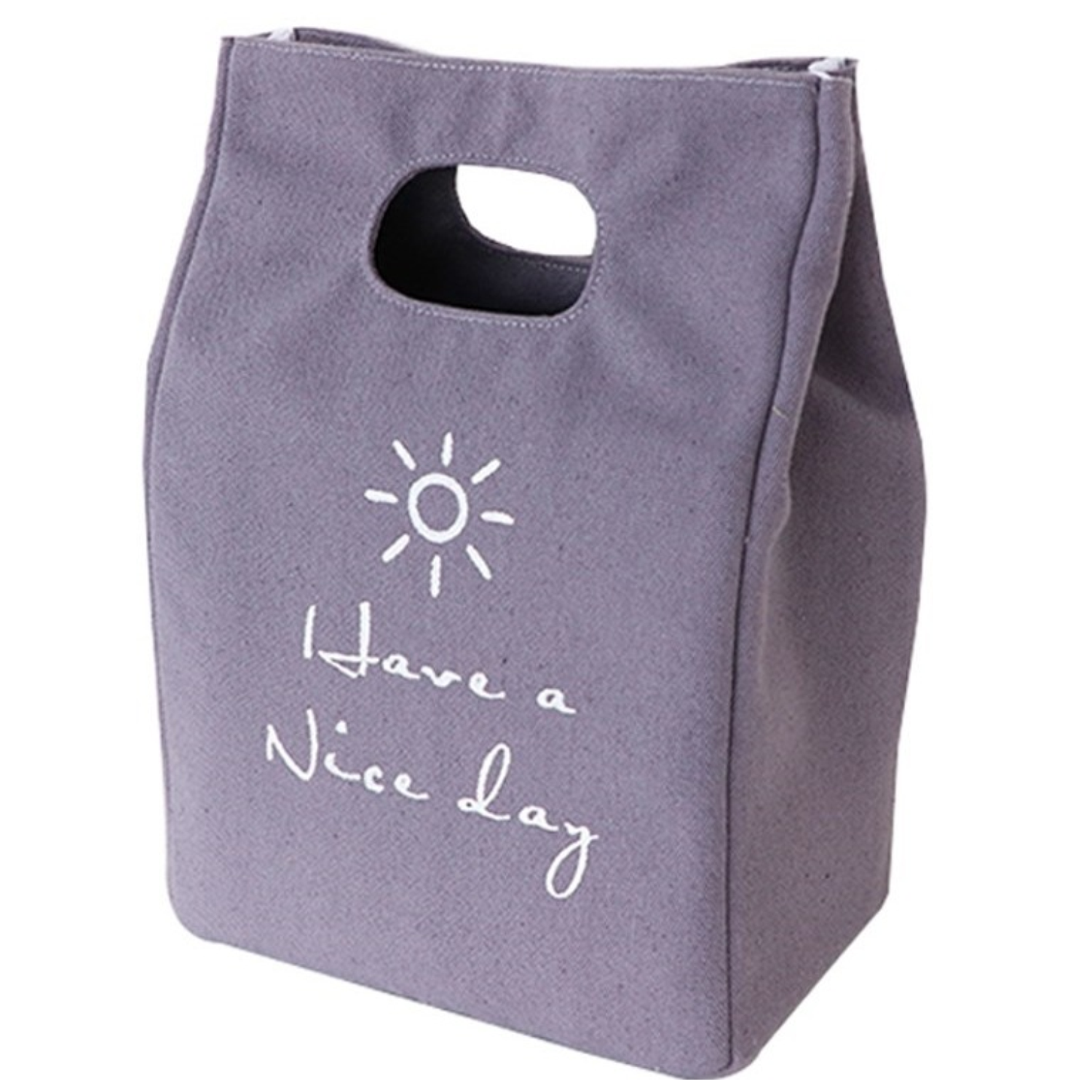 Canvas Aluminum Foil Insulation Lunch Bag 4