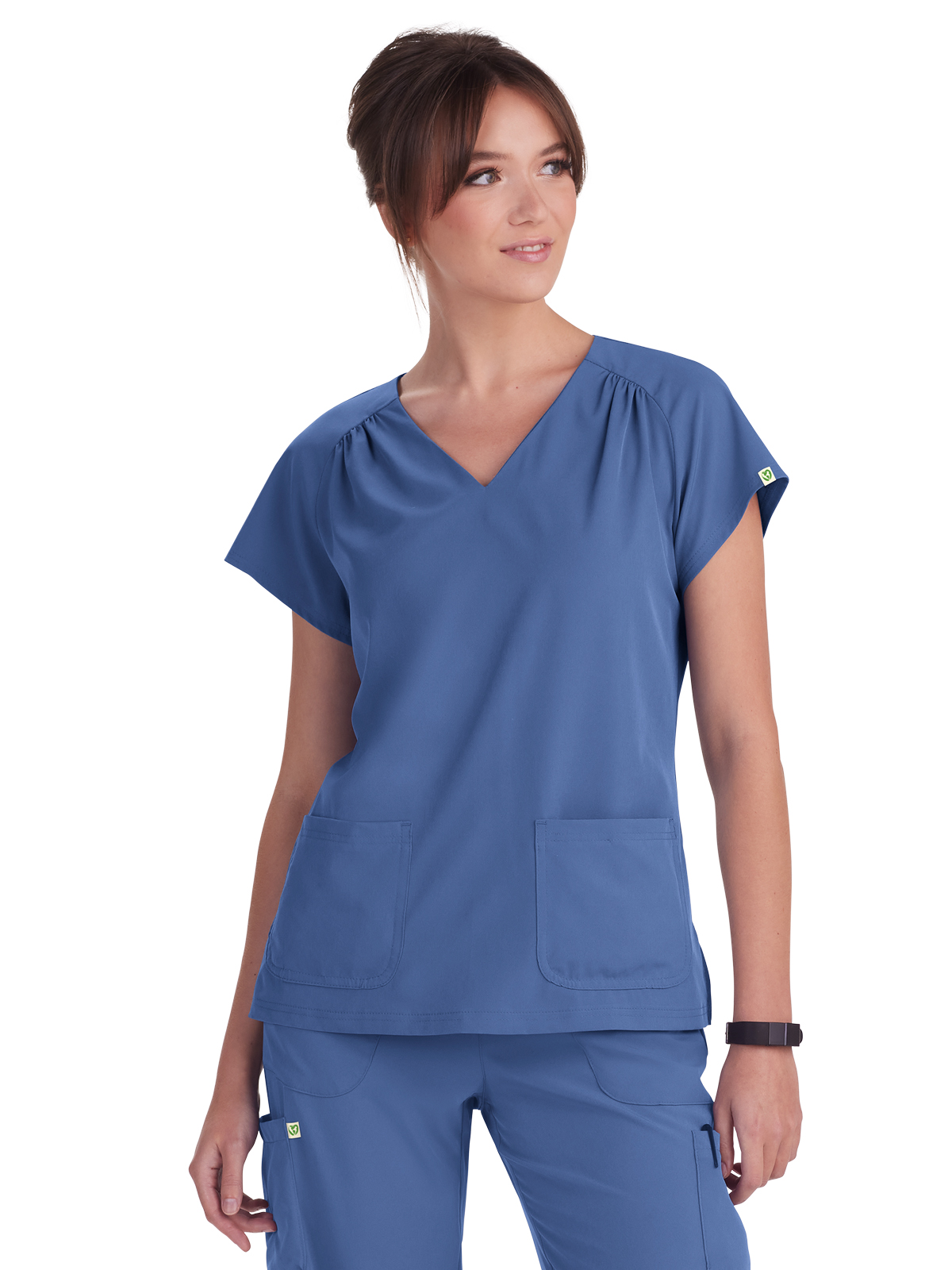 koi - Planet koi - Women's Two-Pocket Heart-Shaped Neckline Meadow Top 8