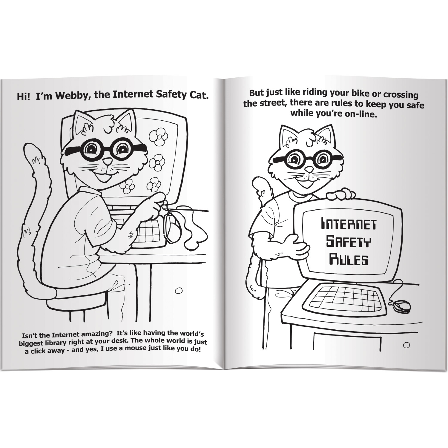 Coloring Book - Meet Webby The Internet Safety Cat 4