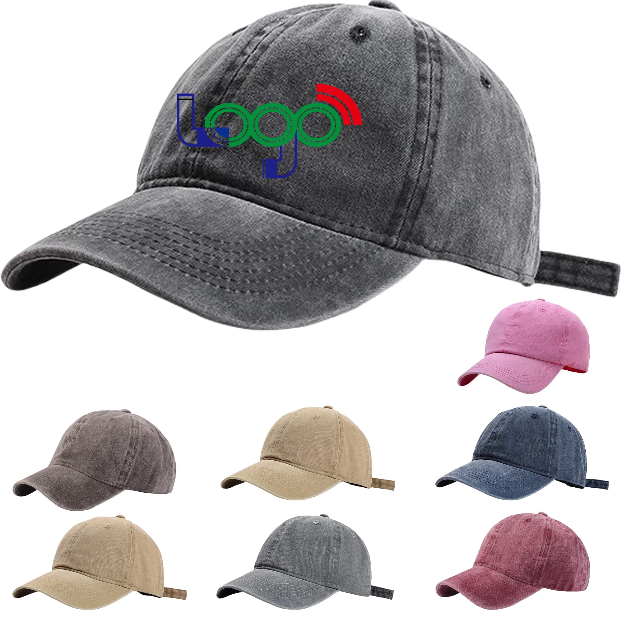 100% Cotton Baseball Cap Adjustable MOQ20 1