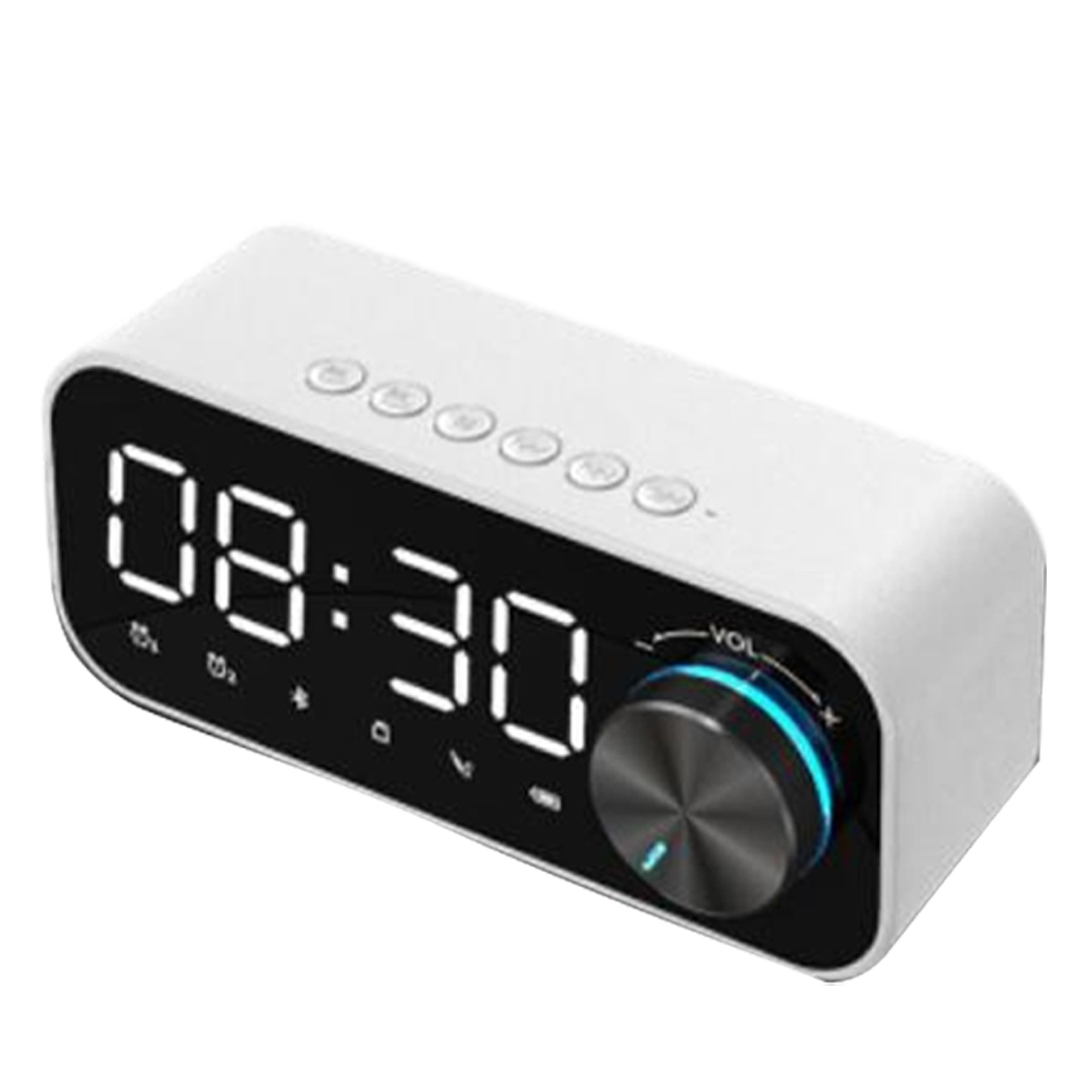 Desktop Alarm Clock Bluetooth Speaker W/Night Light 3