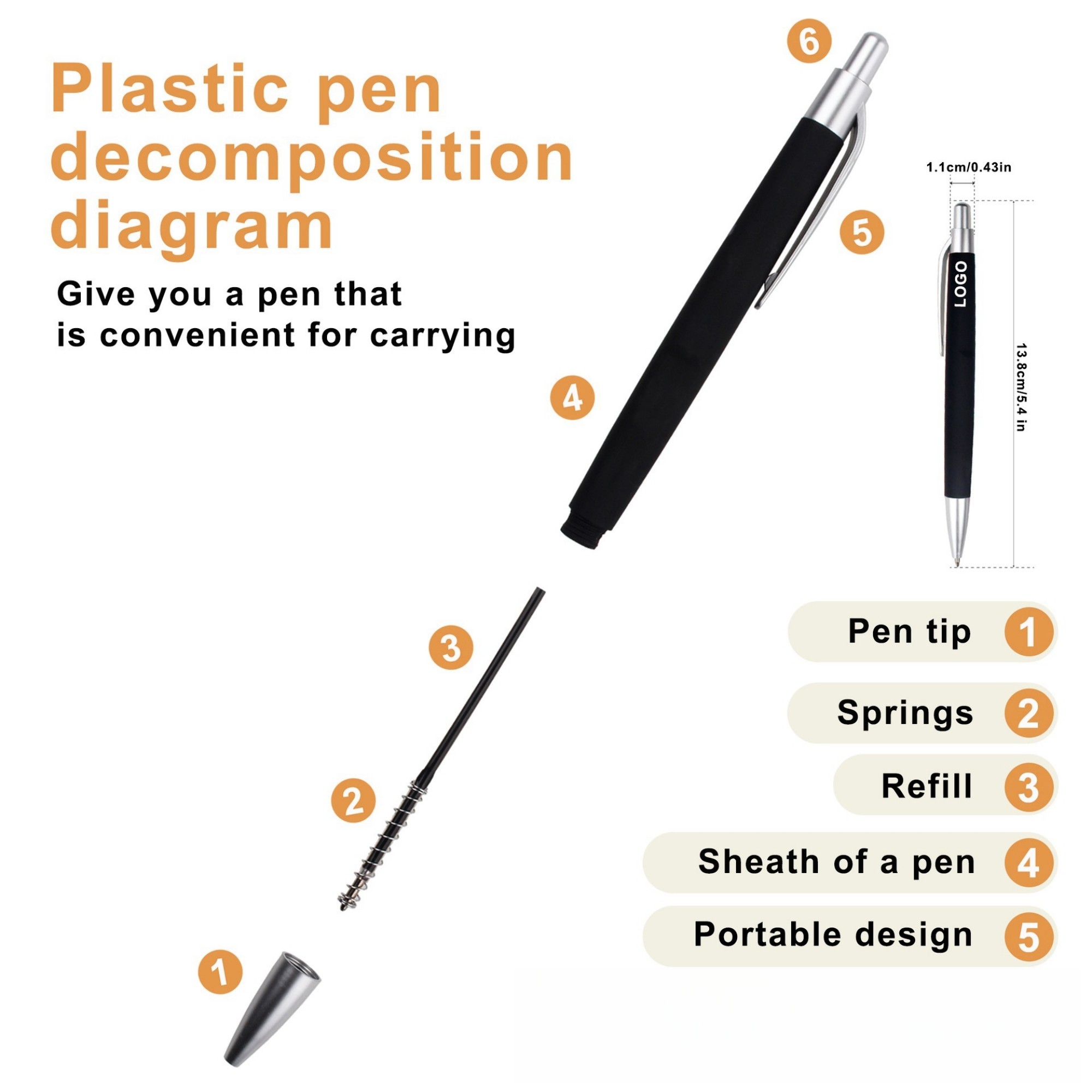 Black Ink Ballpoint Pens 3