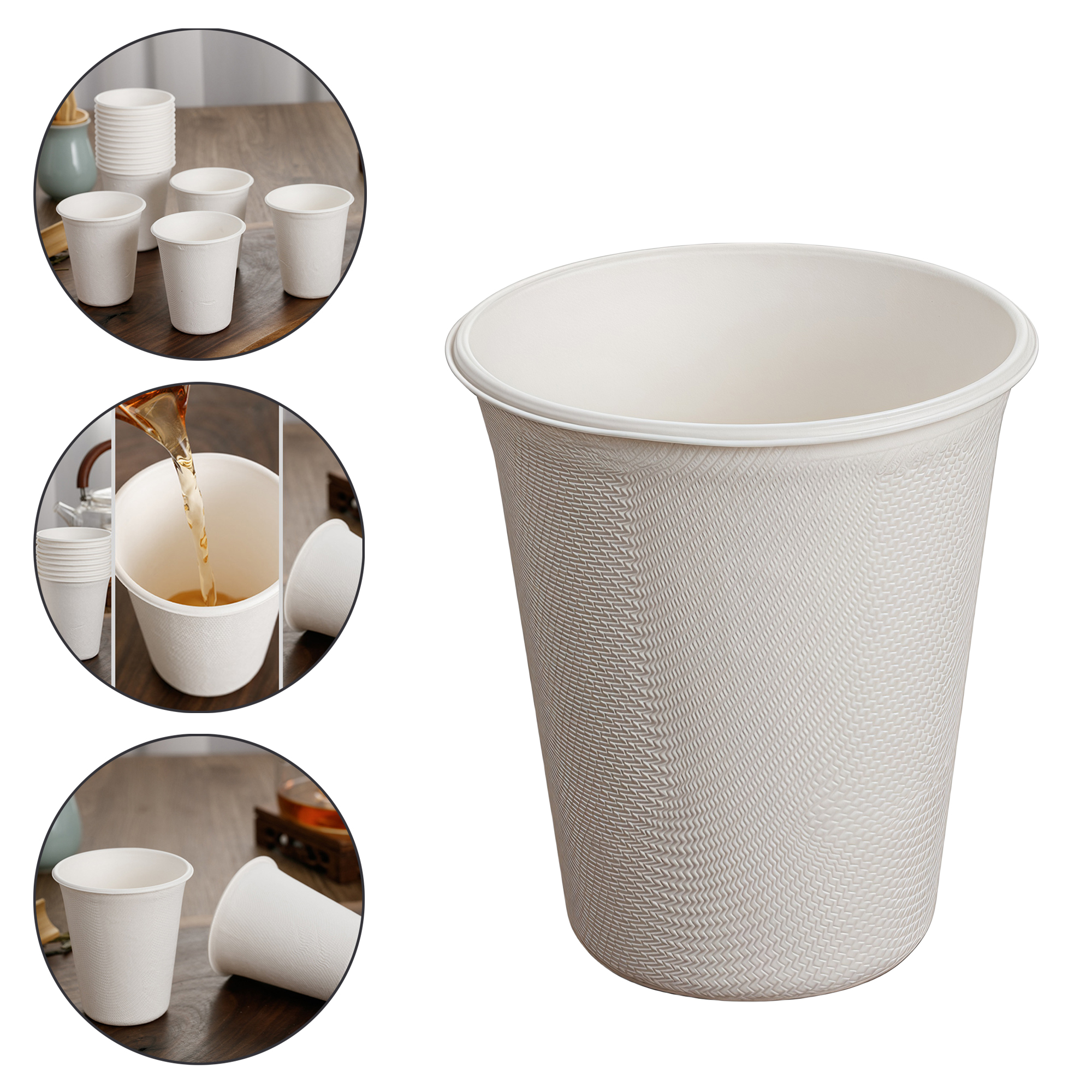 8oz Disposable Biodegradable Paper Cups 2