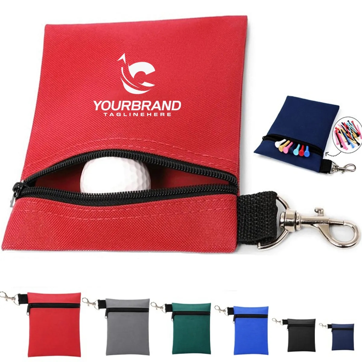 Portable Golf Bag Nylon Ball Cover Waist Hanging Style 4