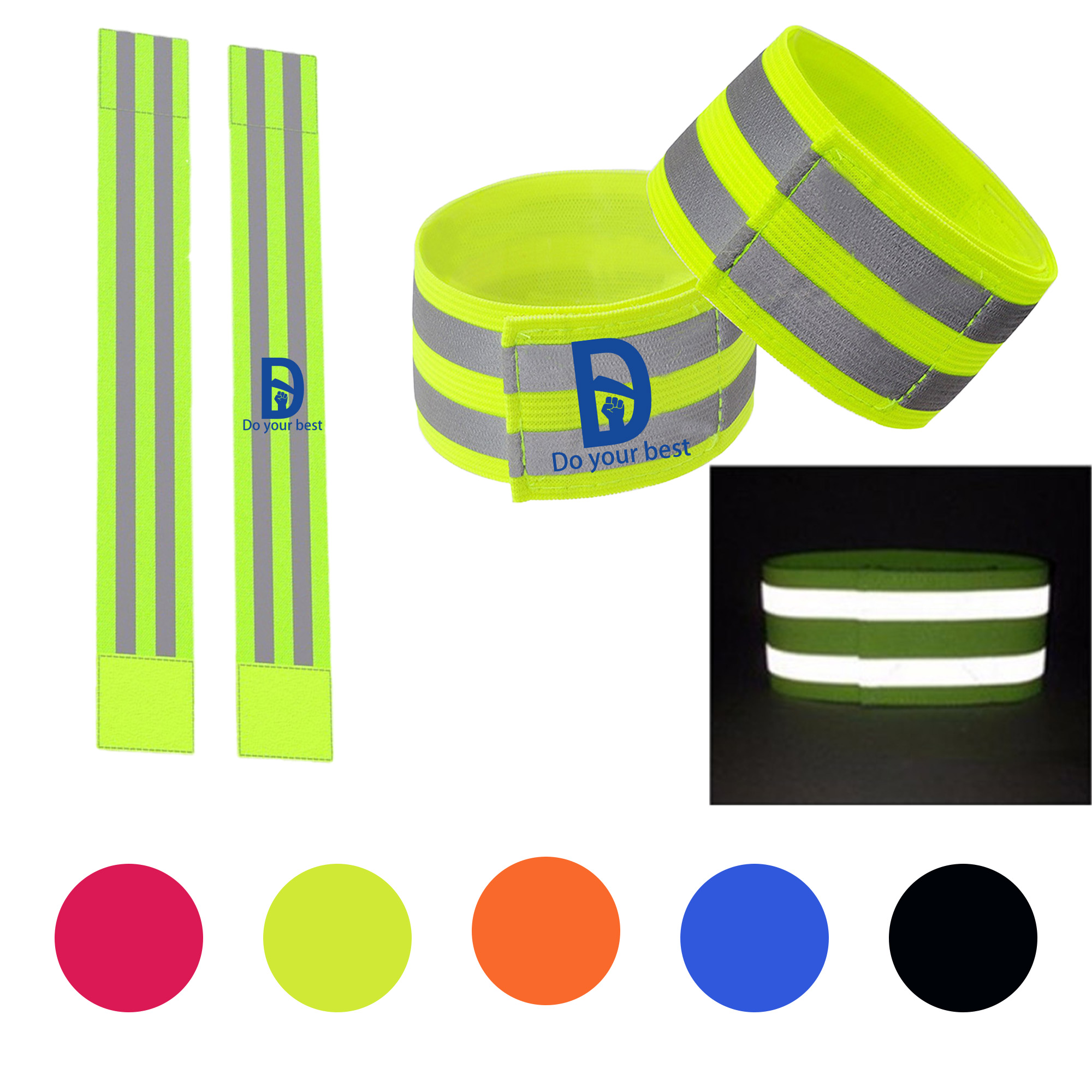 Night Reflector Band for Wrist and Arm 2
