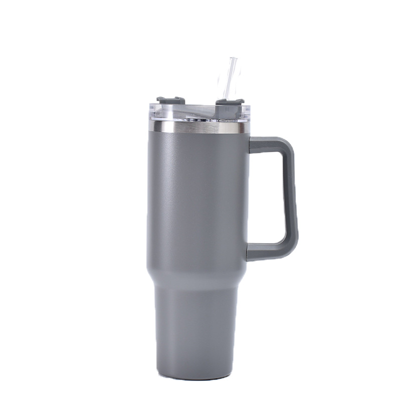 30 oz Vacuum Tumbler W/ Handle & Straw 3