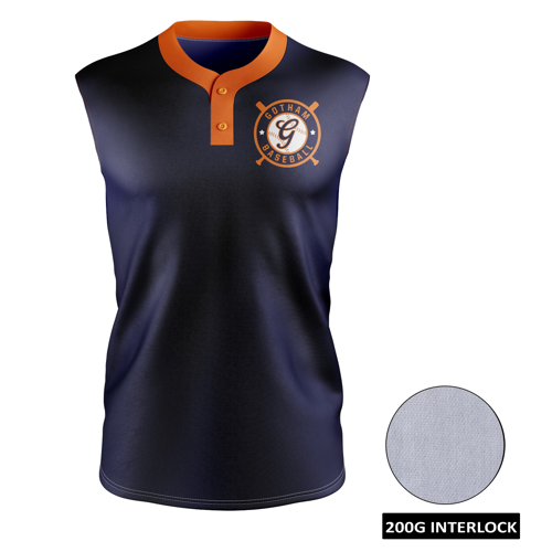 Men's and Kids' Sublimation 2-Button Sleeveless Baseball 3