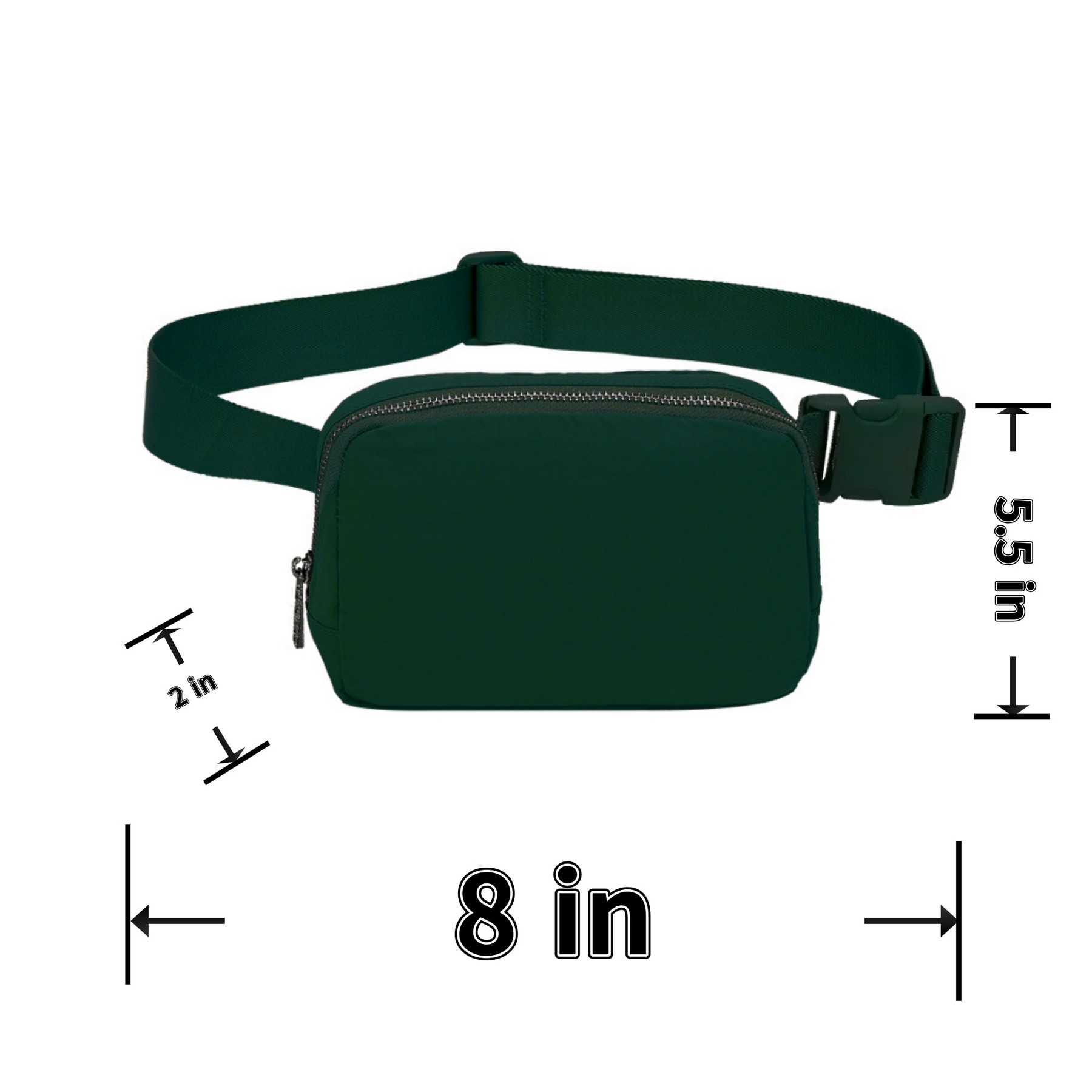 Full Cross Body Zipper Belt Bag 5