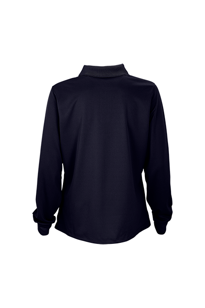 Women's Vansport Omega Long Sleeve Solid Mesh Tech Polo 33