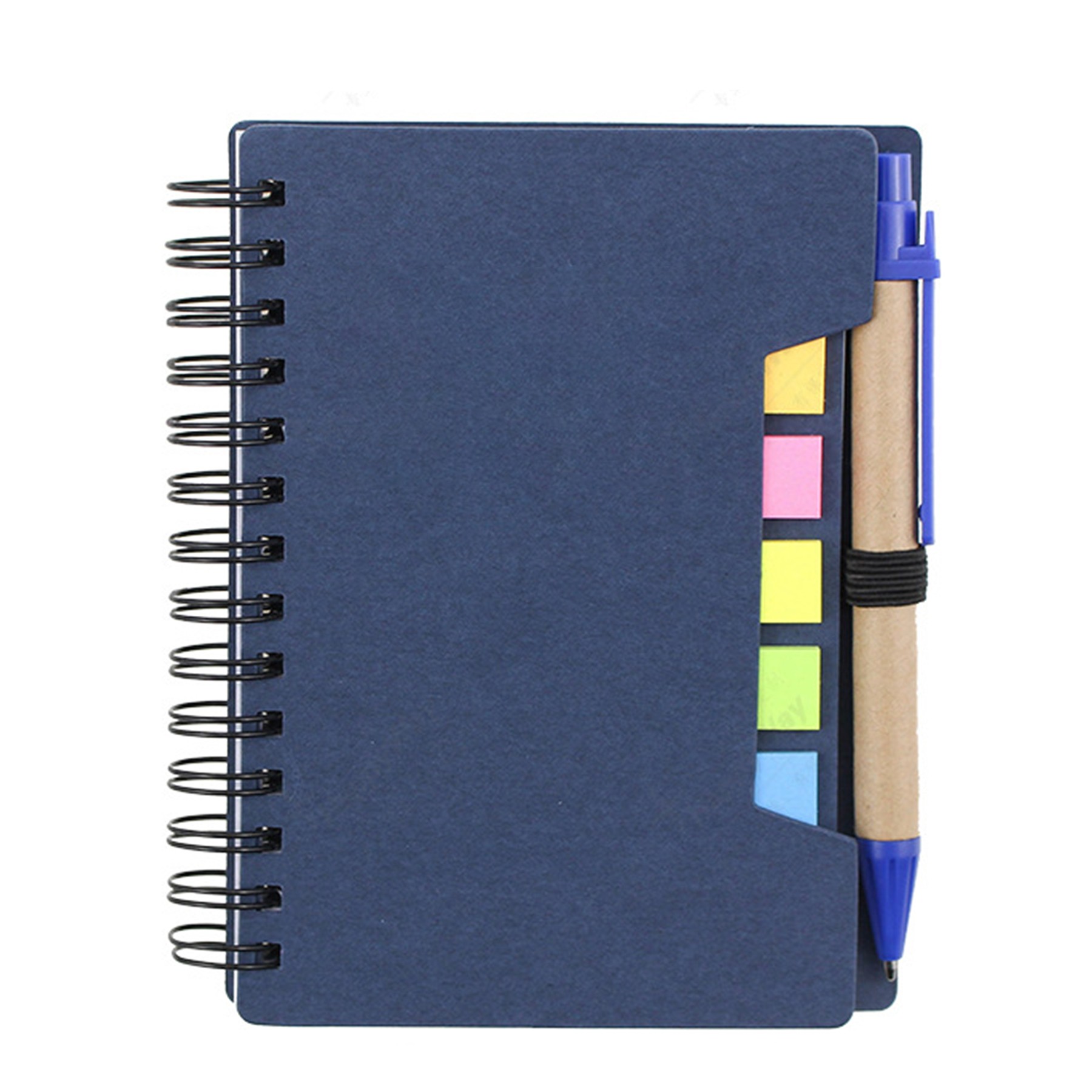 Brown Paper Notebook With Pen And Post-it Notes 4