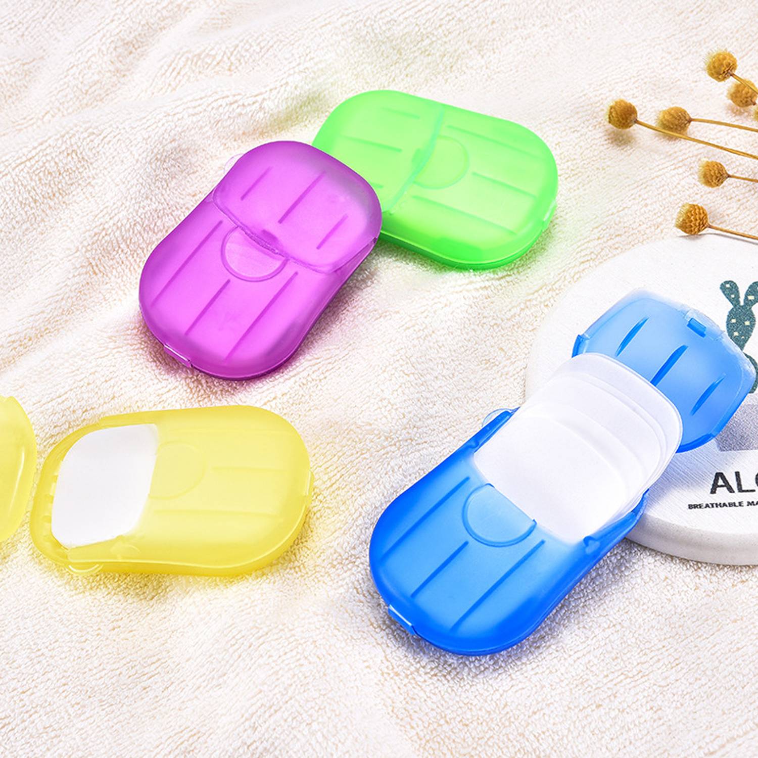 Outdoor Travel Boxed 20 Sheets Colour Disposable Soap Paper 1
