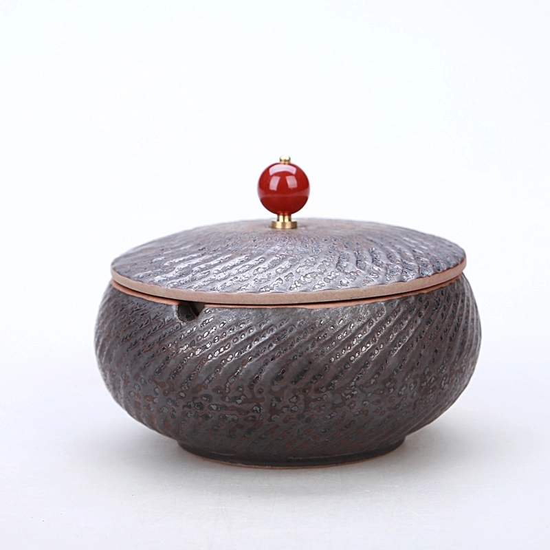 Custom Handmade Ceramic Ashtray With Lid 7